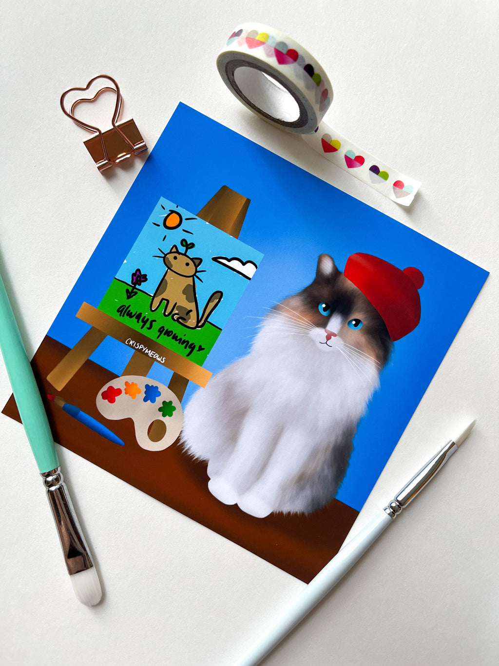 Artist Cat Print