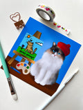 Artist Cat Print