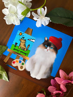 Artist Cat Print