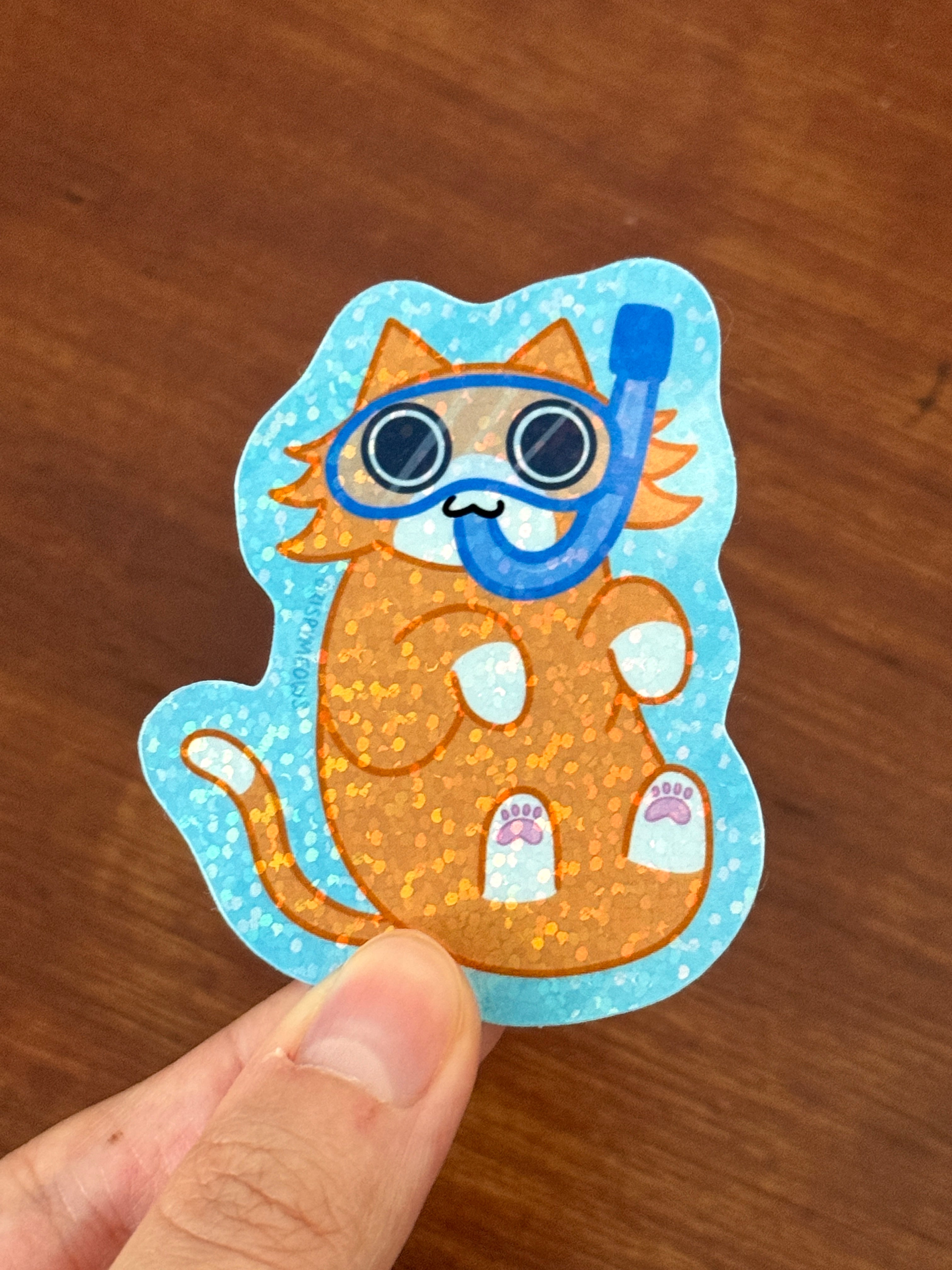 Scuba Cat Sticker