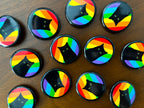 Pride Cat Round Button Pin, 1.25"