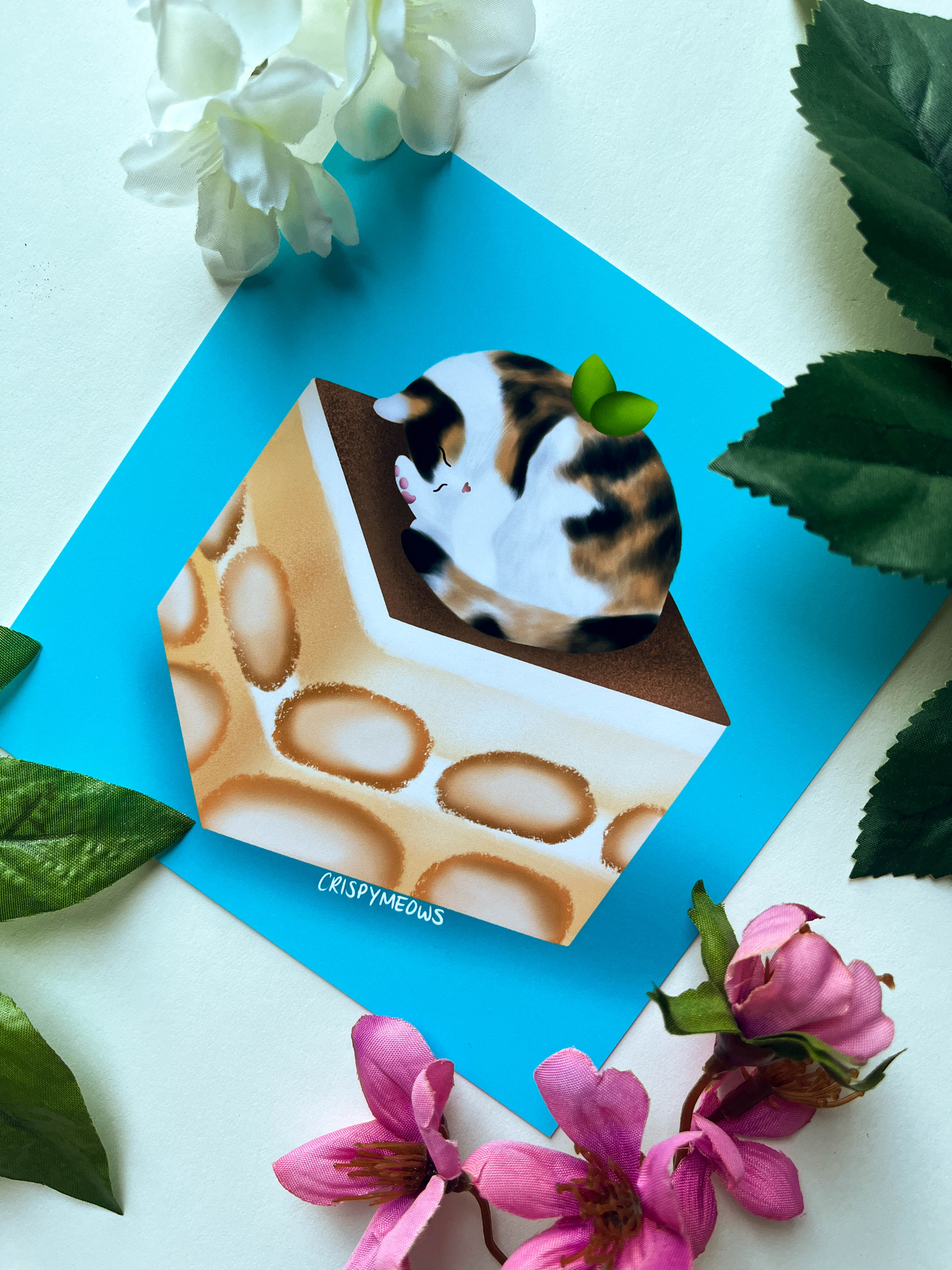 TiraMEOWsu Cat 5 x 5 Art Print