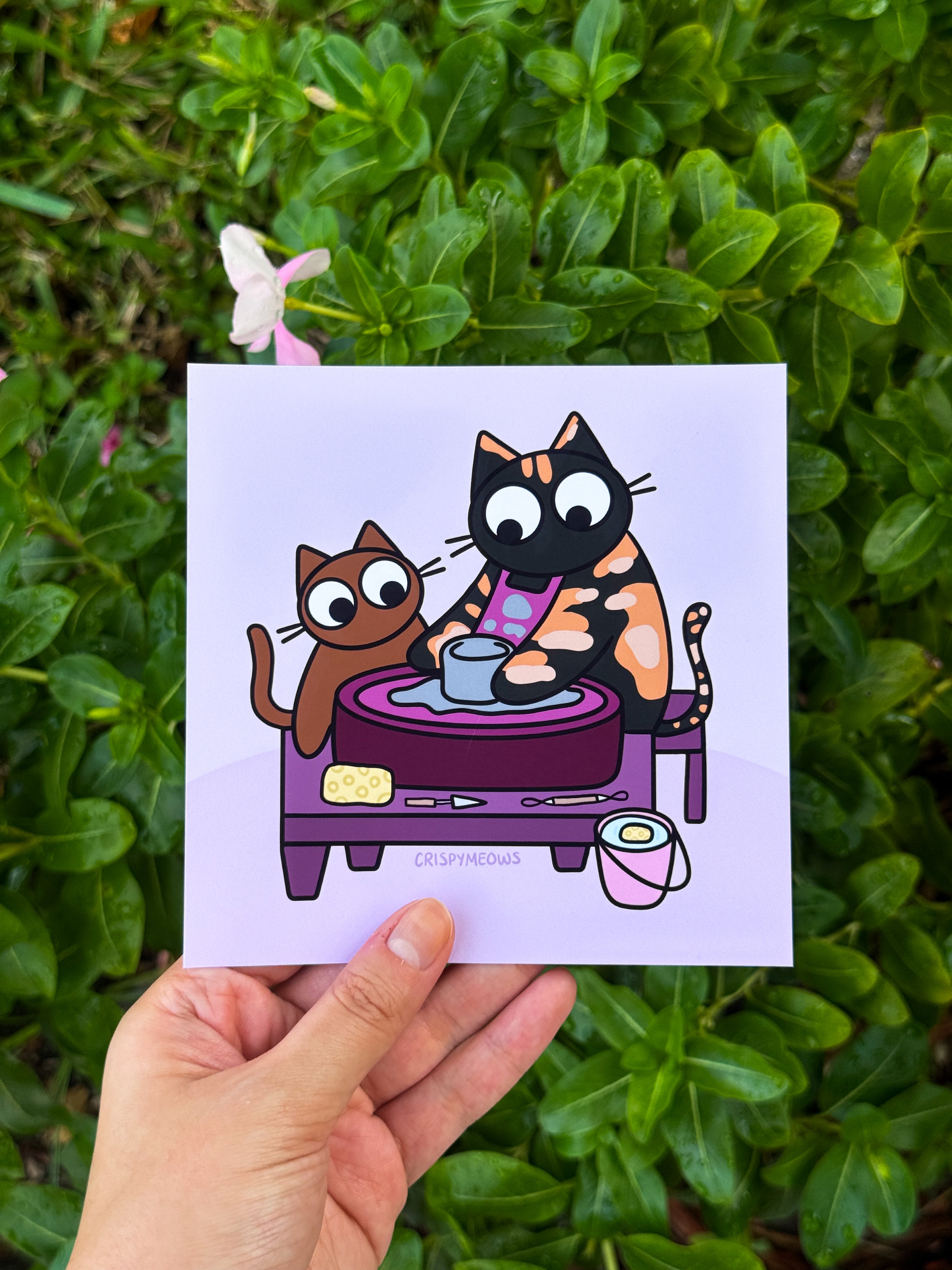 Arts & Cats, 5 x 5 Prints (designs from the 2027 calendar)