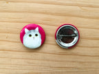 Heart Eyes Cat Round Button Pin, 1.25"
