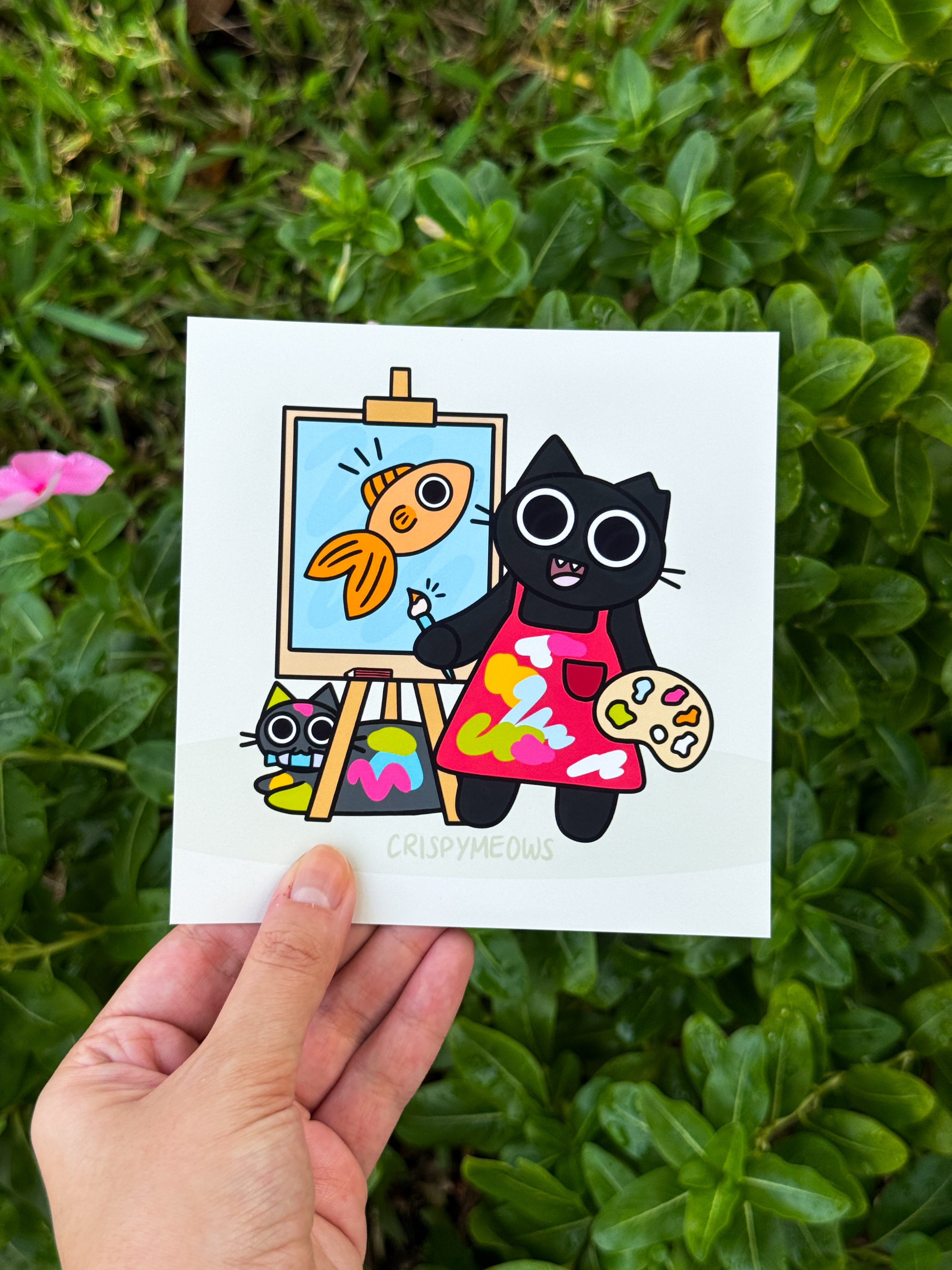 Arts & Cats, 5 x 5 Prints (designs from the 2027 calendar)