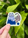 Knitting During Playtime Sticker