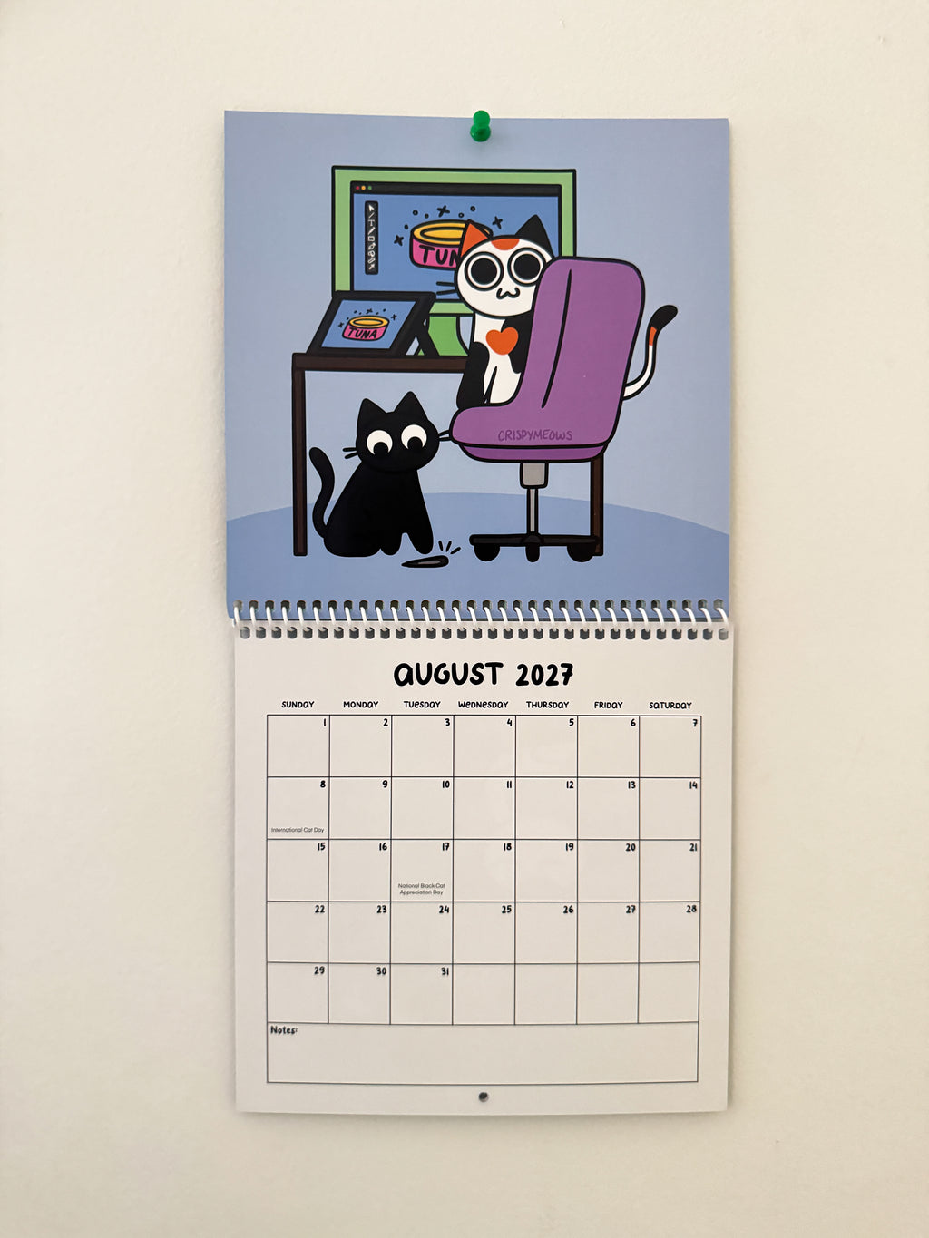 2027 Calendar, Arts & Cats