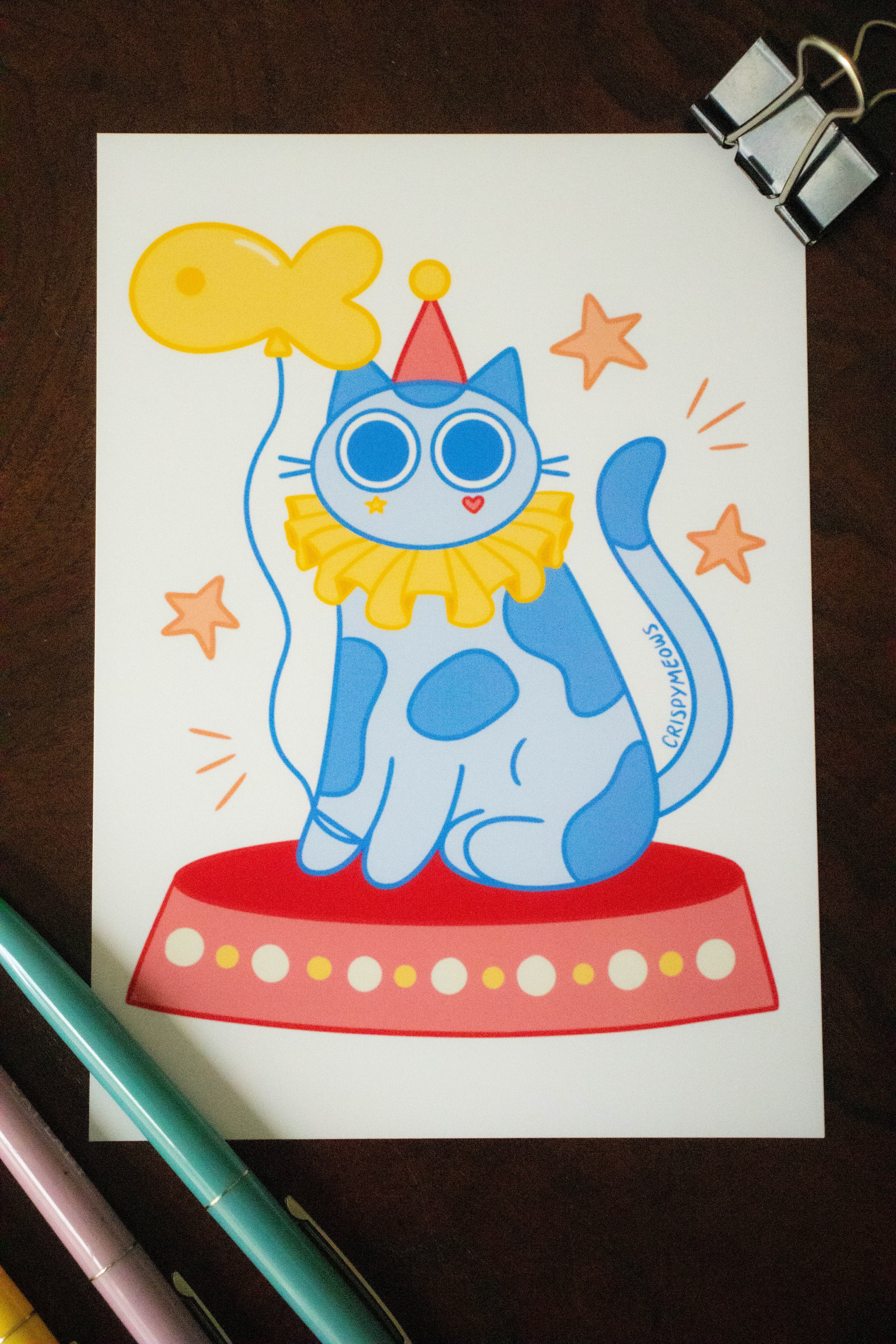 Clown Cat Print