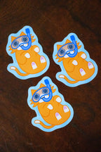 Scuba Cat Sticker