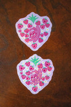 I Heart Strawberries Sticker
