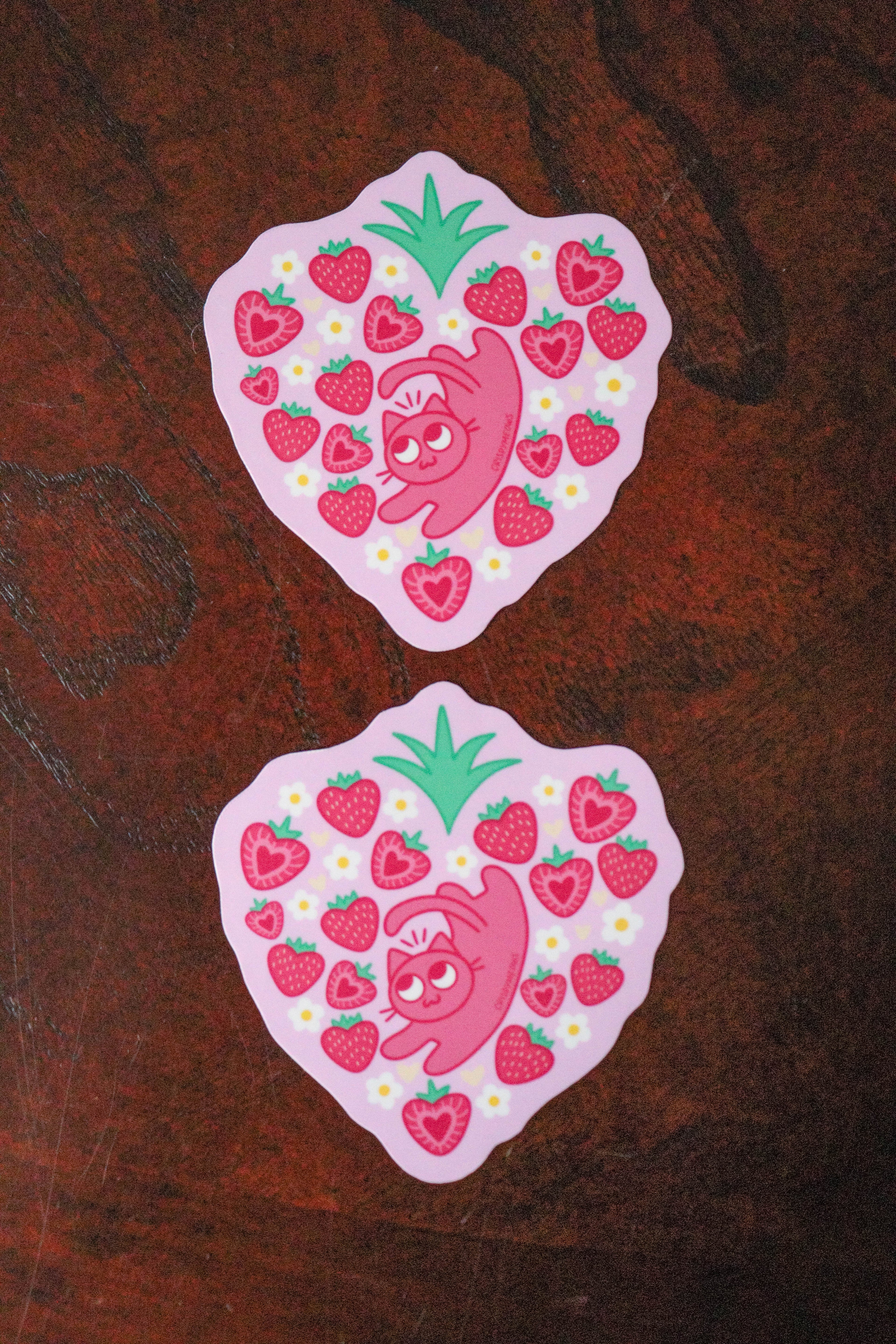 I Heart Strawberries Sticker