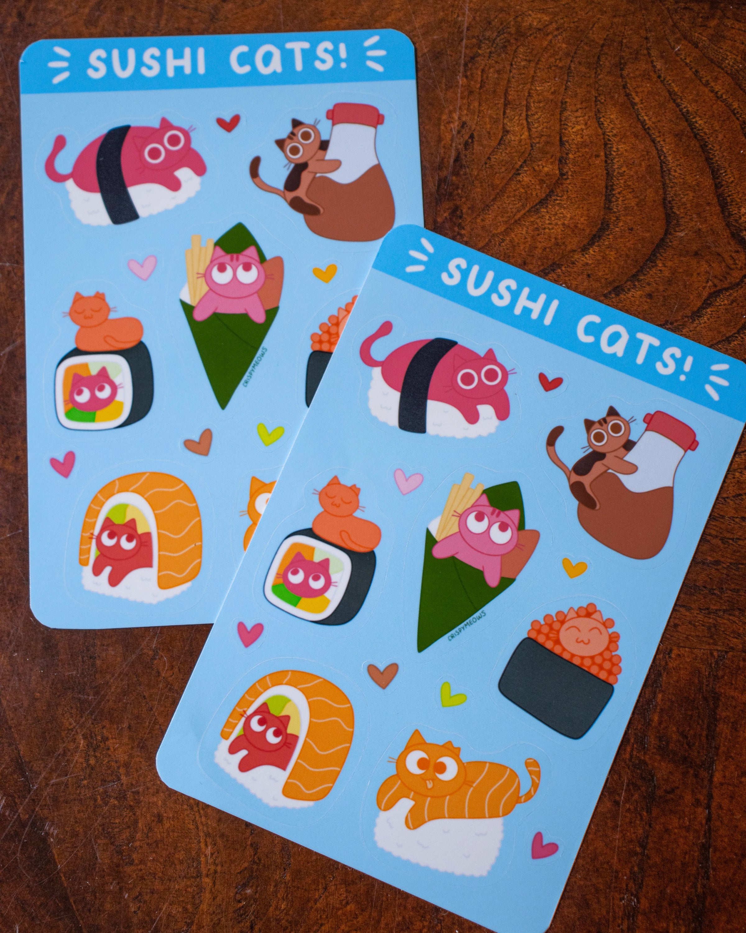 Sushi Cat Sticker Sheet