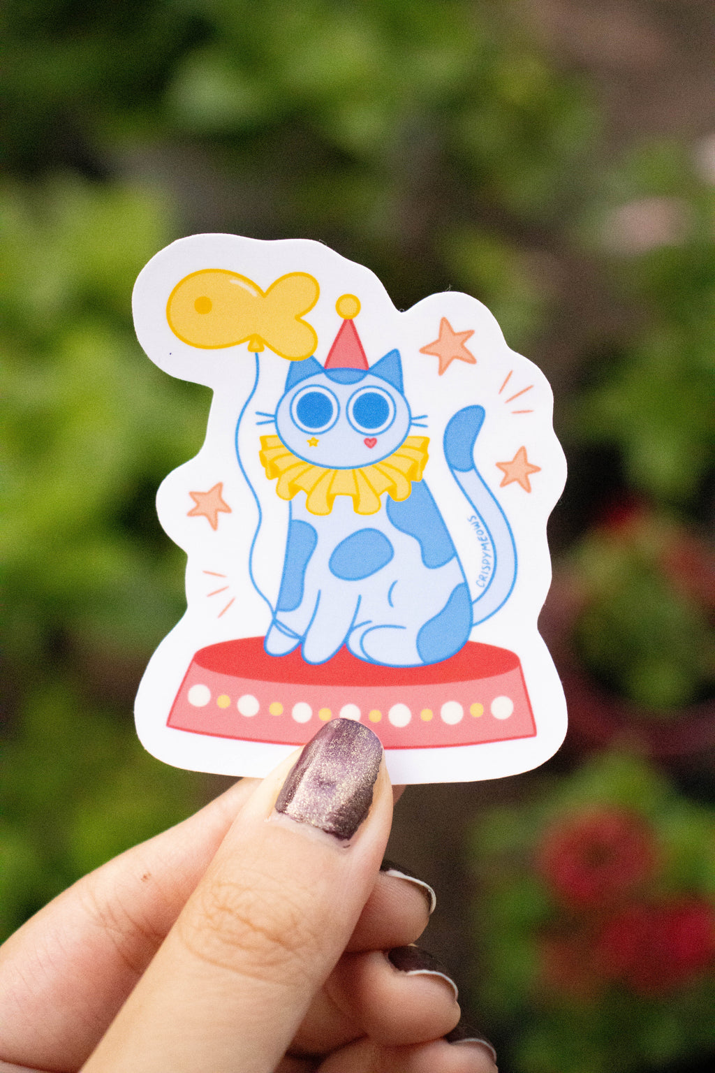 Clown Cat Sticker