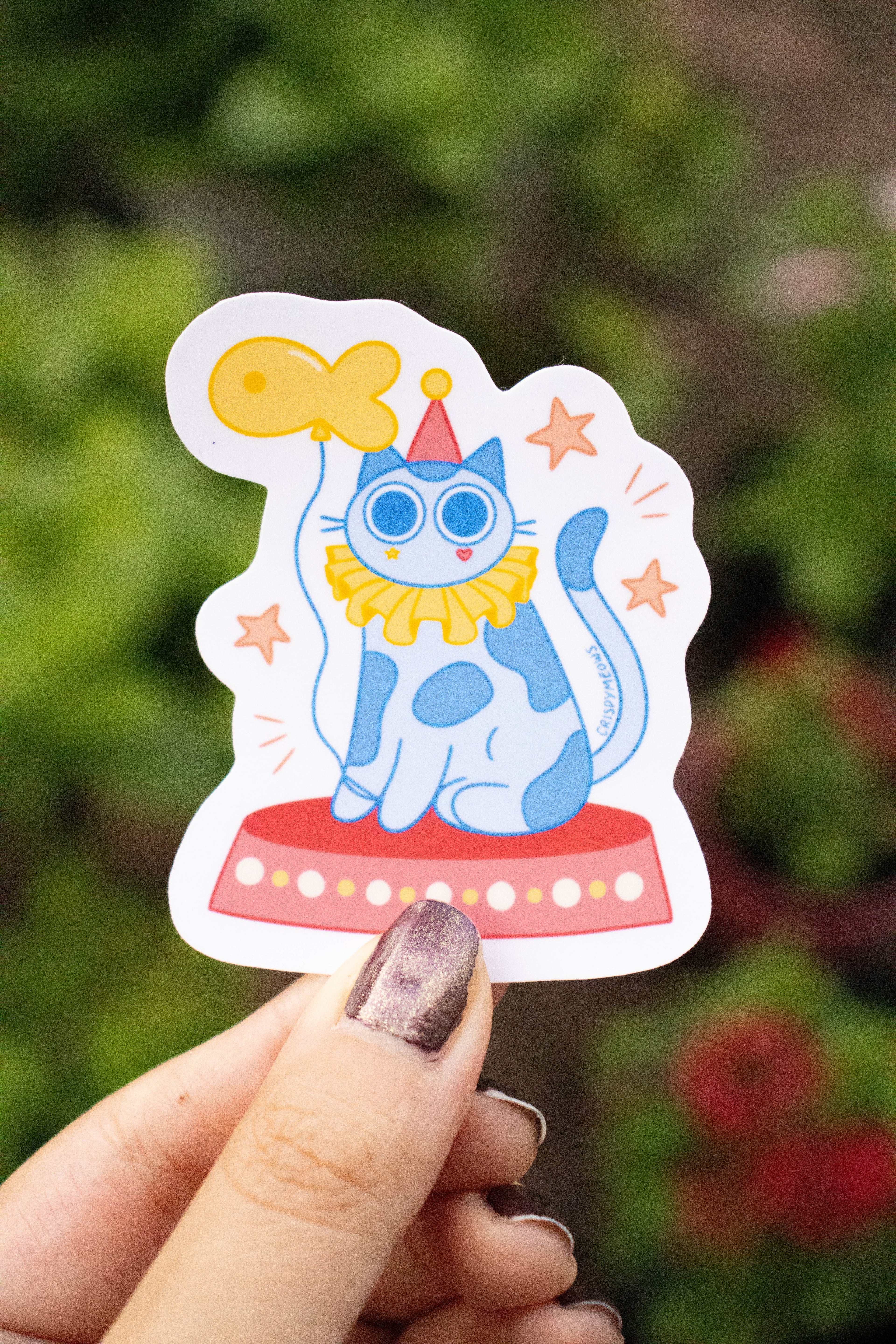 Clown Cat Sticker
