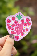 I Heart Strawberries Sticker
