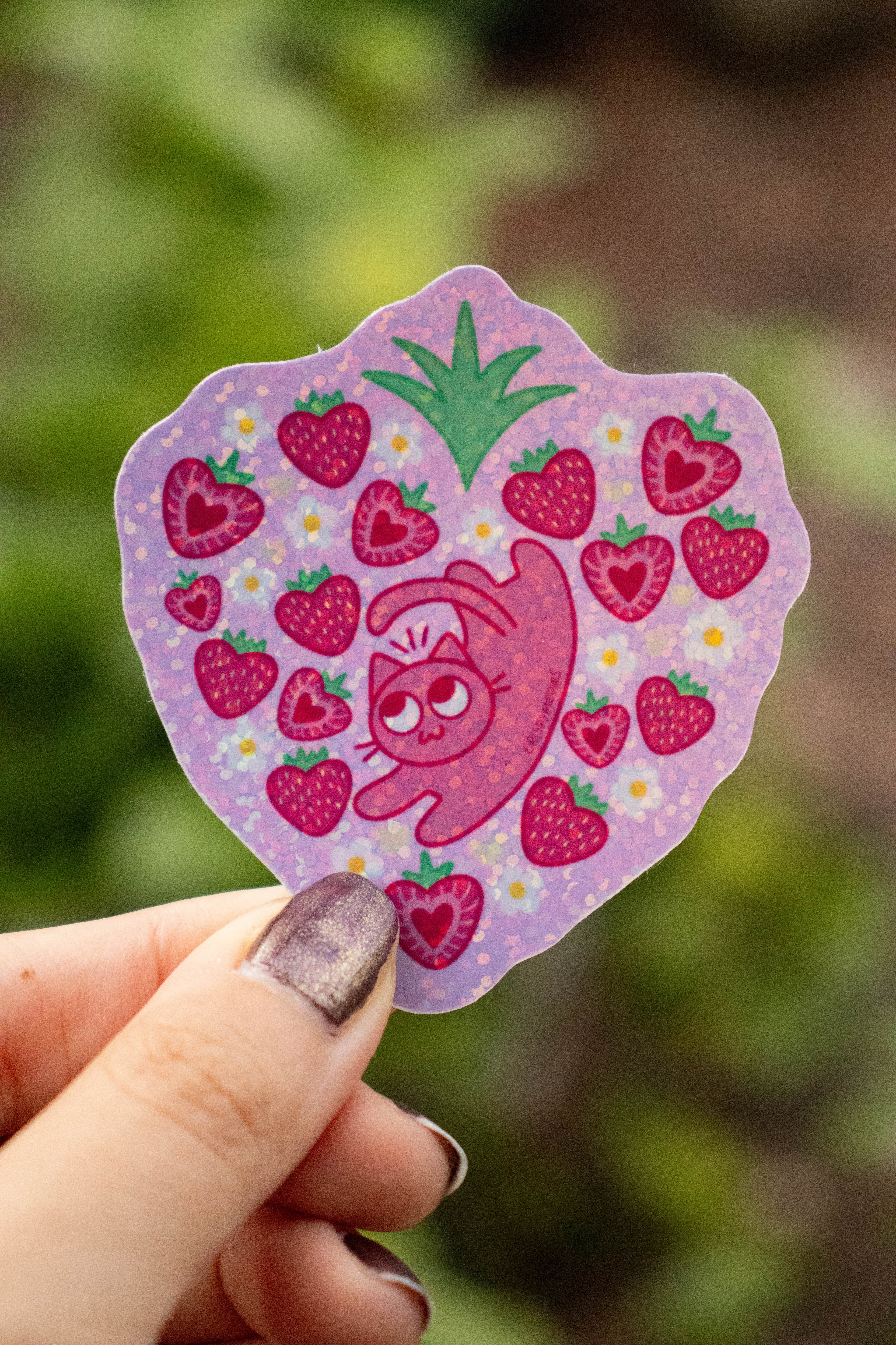 I Heart Strawberries Sticker
