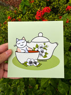 Flower Cats - 5 x 5 Print