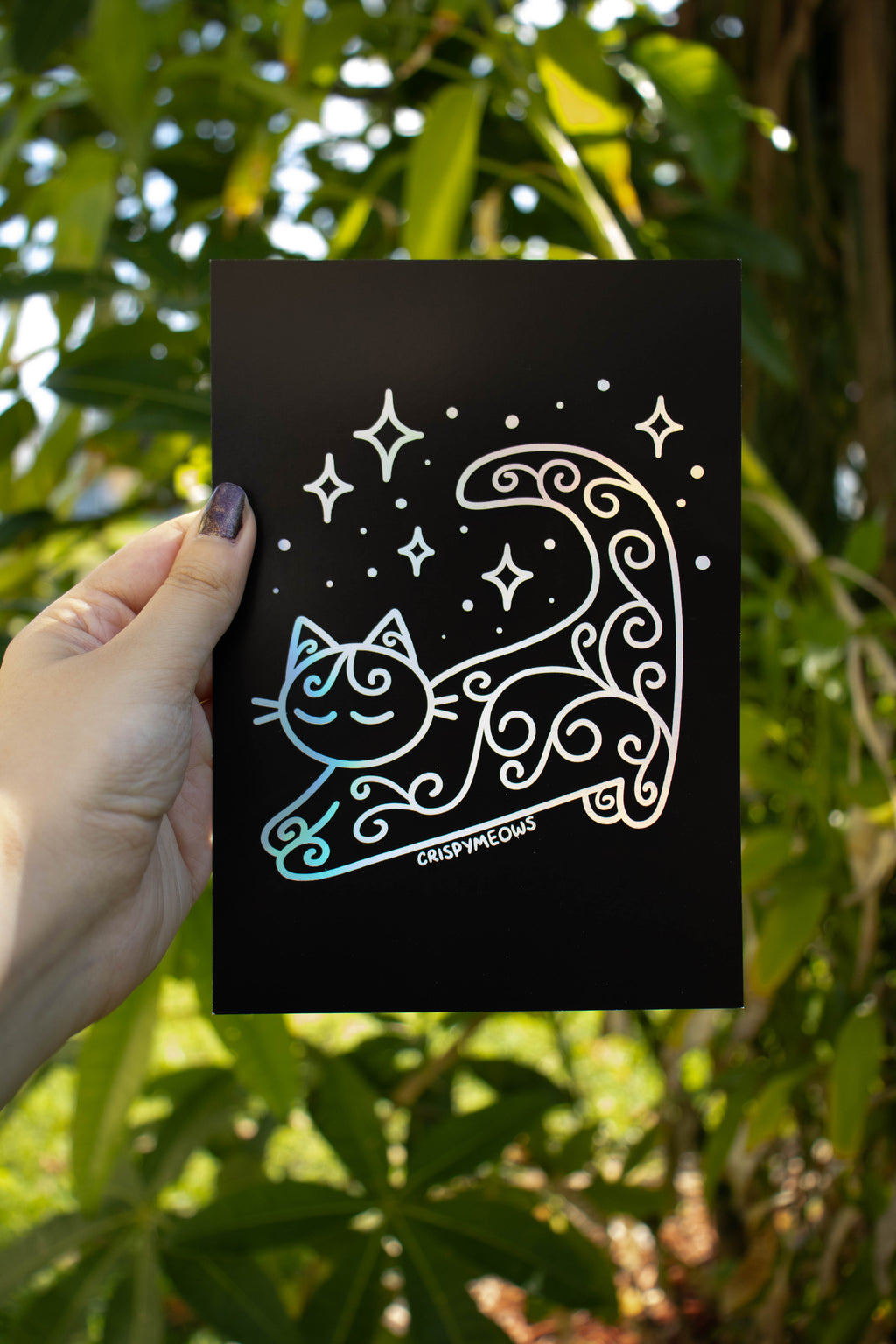 Iridescent Celestial Cat, 5 x 7 Print