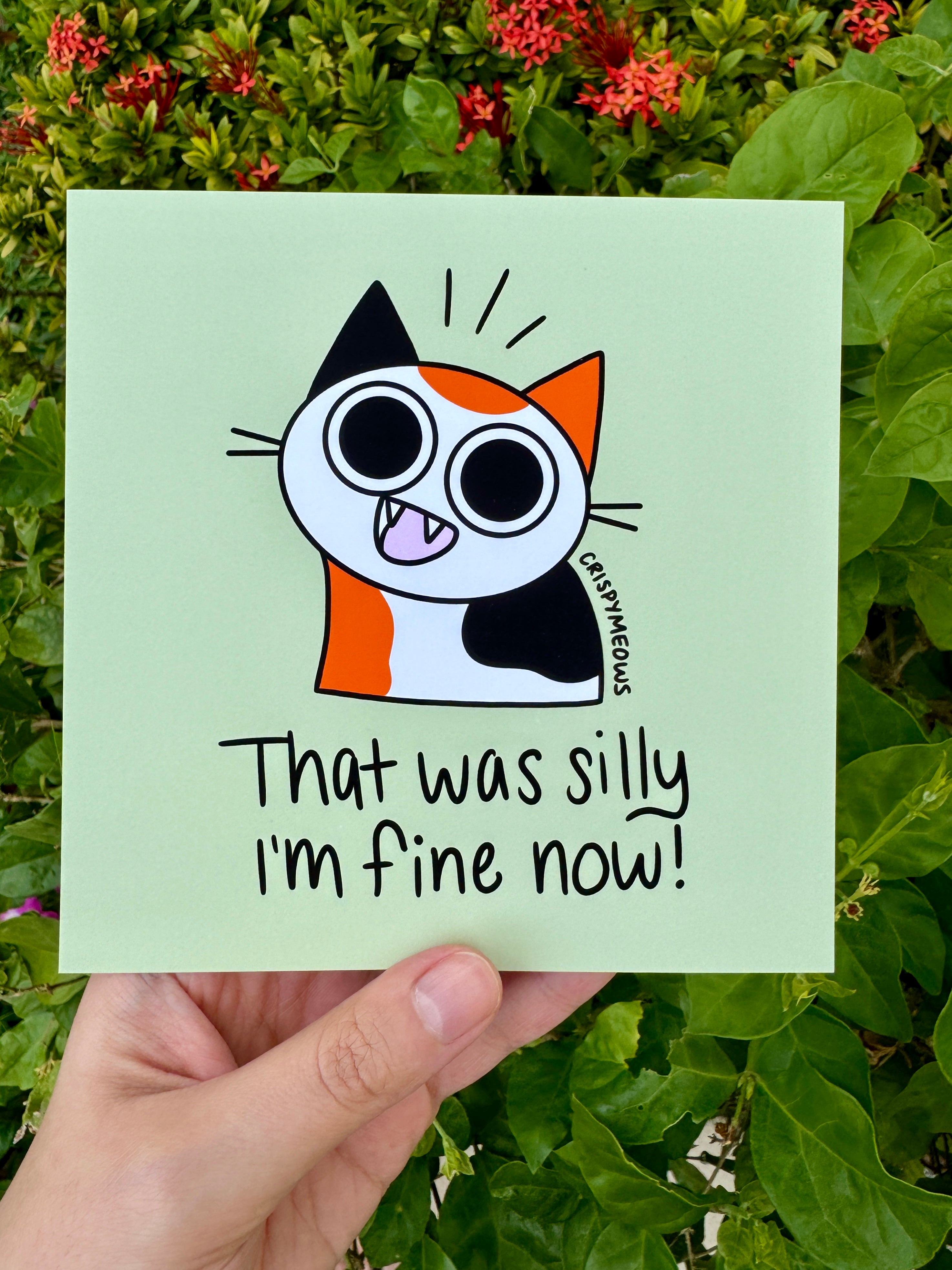 Silly Cats - 5 x 5 Print