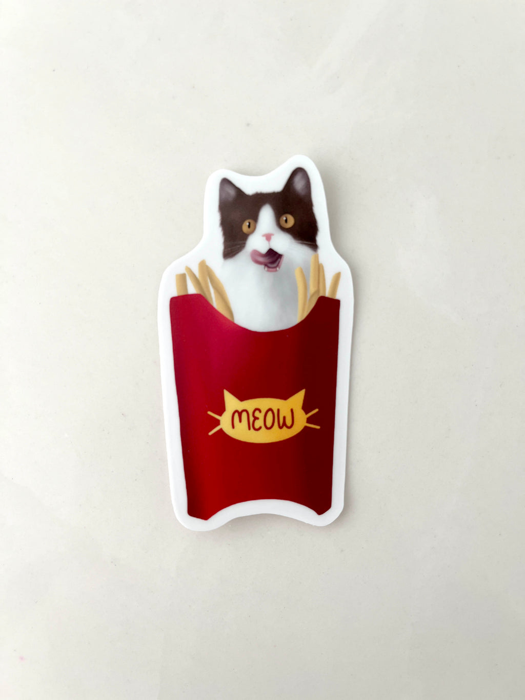 French Fry Cat Sticker