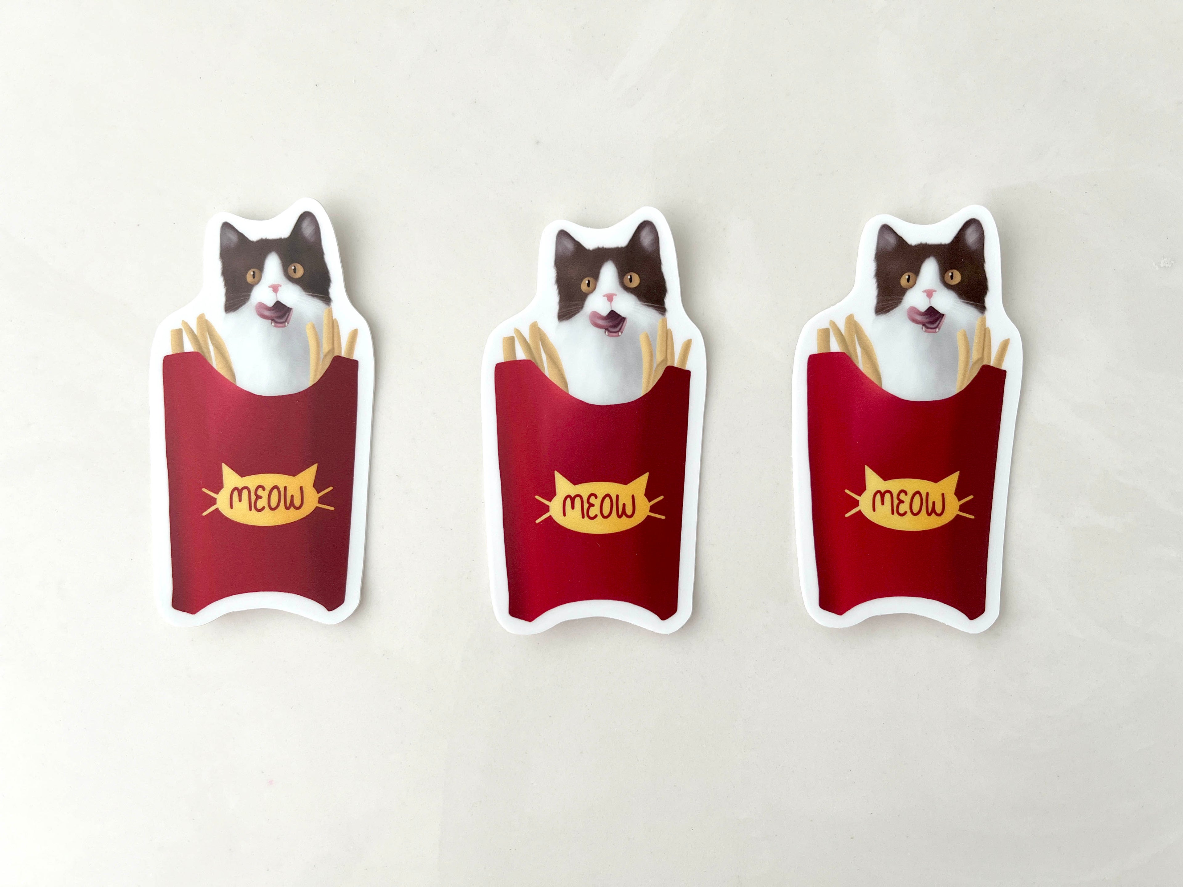 French Fry Cat Sticker