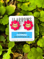 Cat Flower Studs