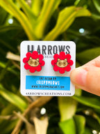 Cat Flower Studs