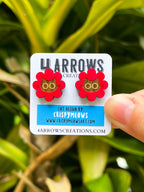 Cat Flower Studs