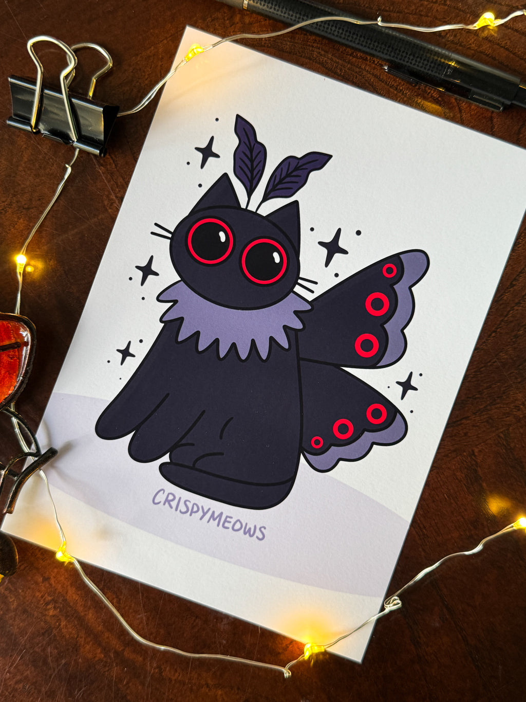 Moth Cat, 5 x 7 Print