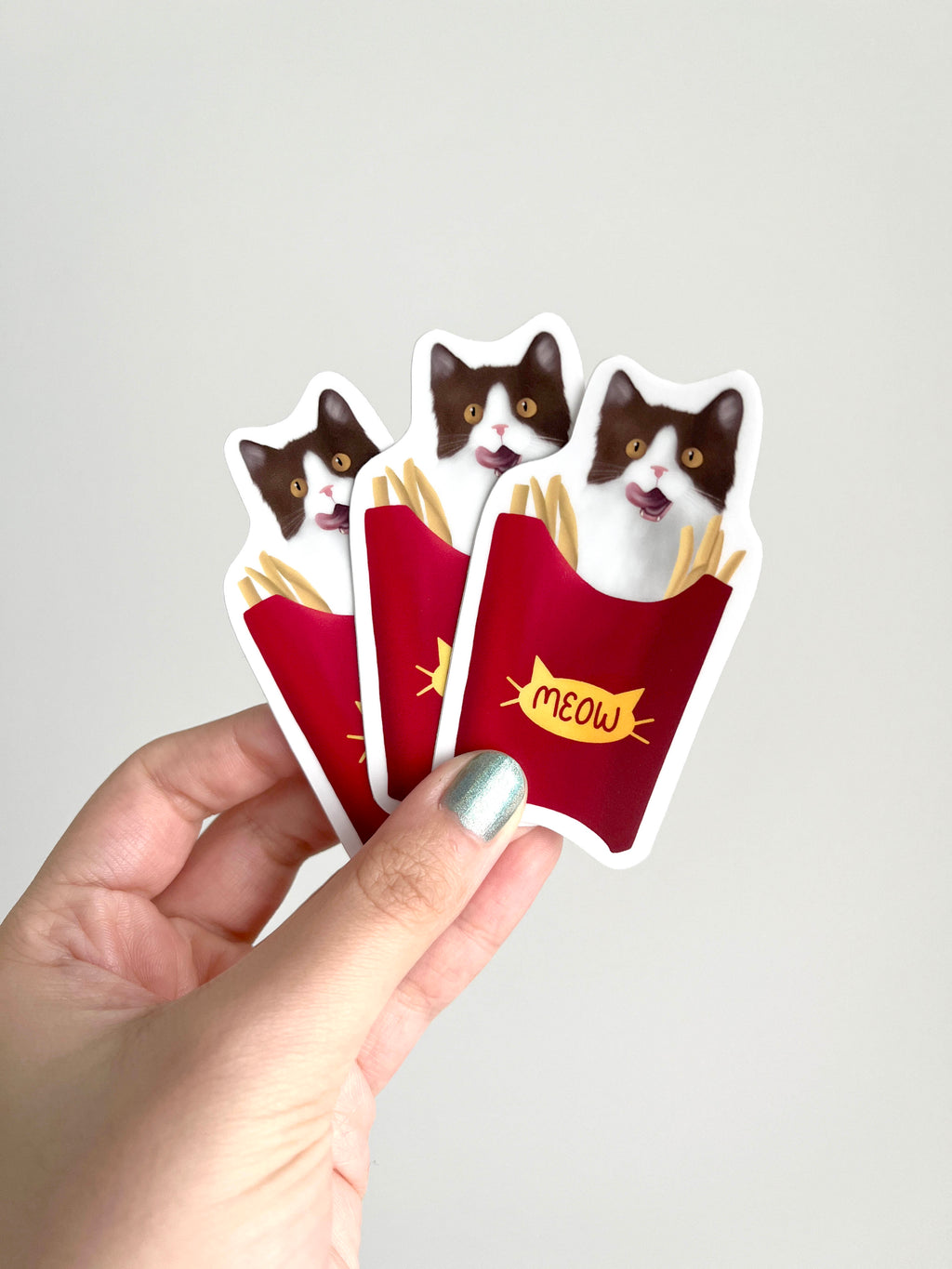 French Fry Cat Sticker