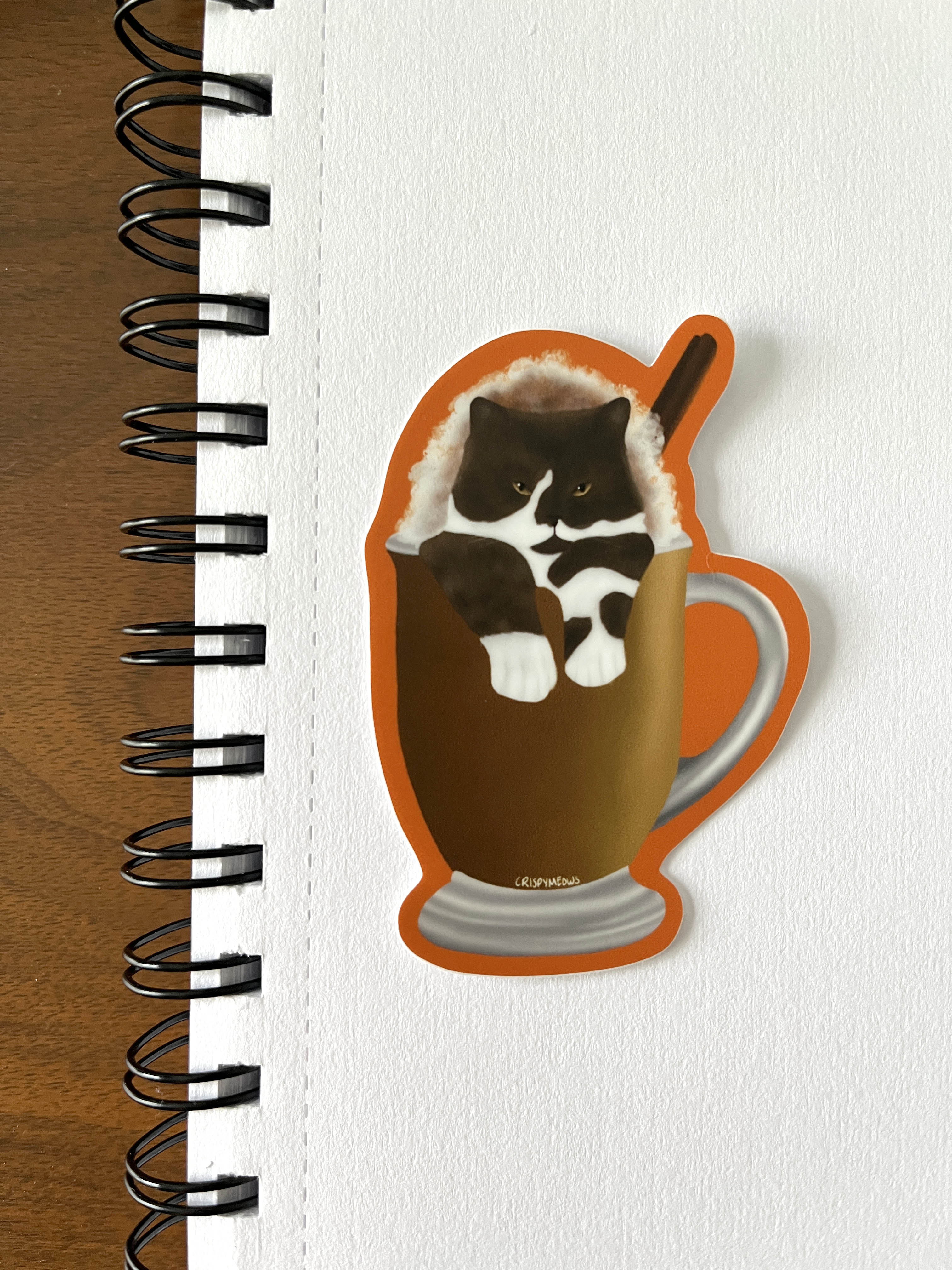 Pumpkin Spice Cat Sticker