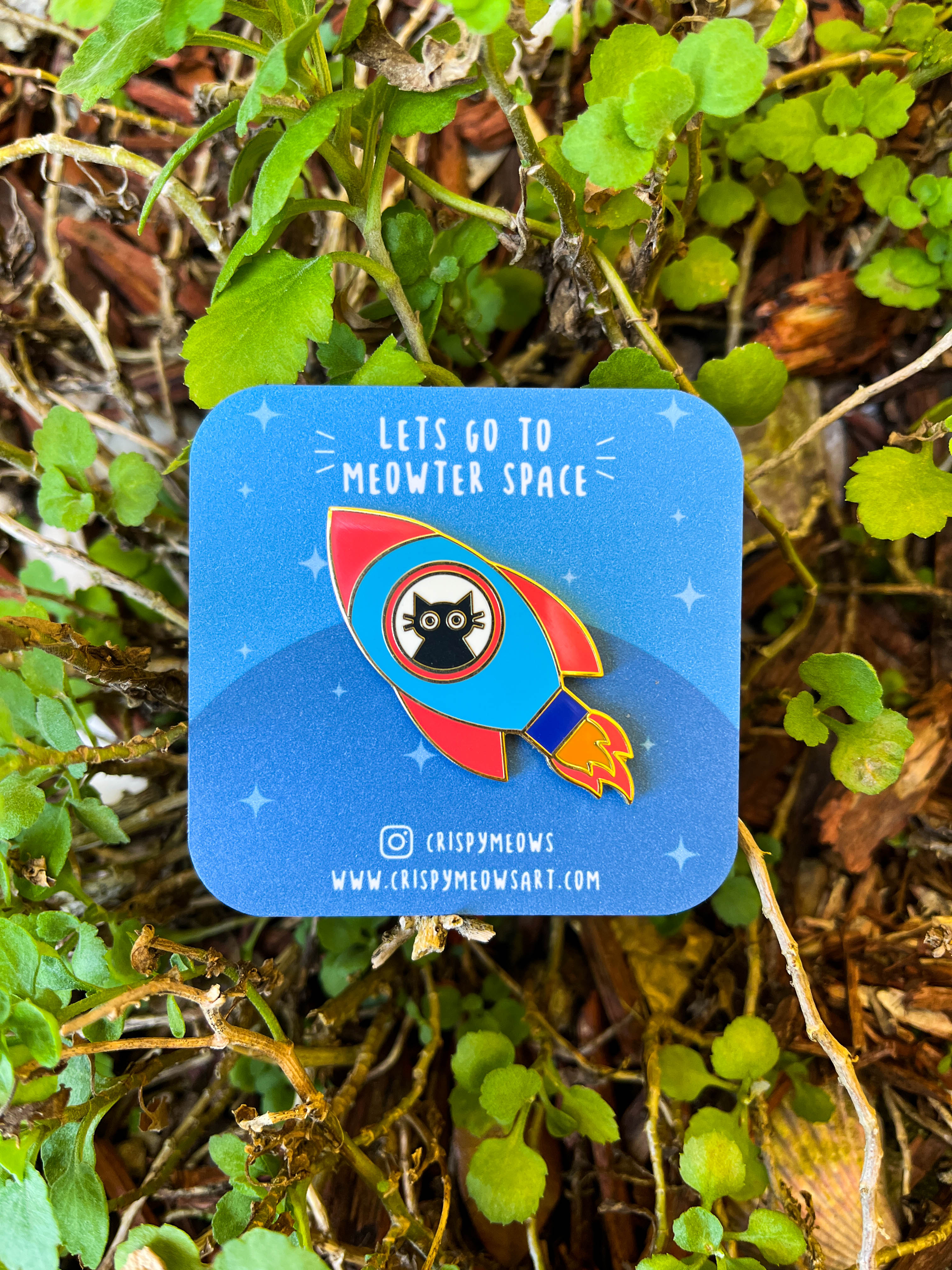 Rocket Cat Enamel Pin