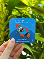 Rocket Cat Enamel Pin