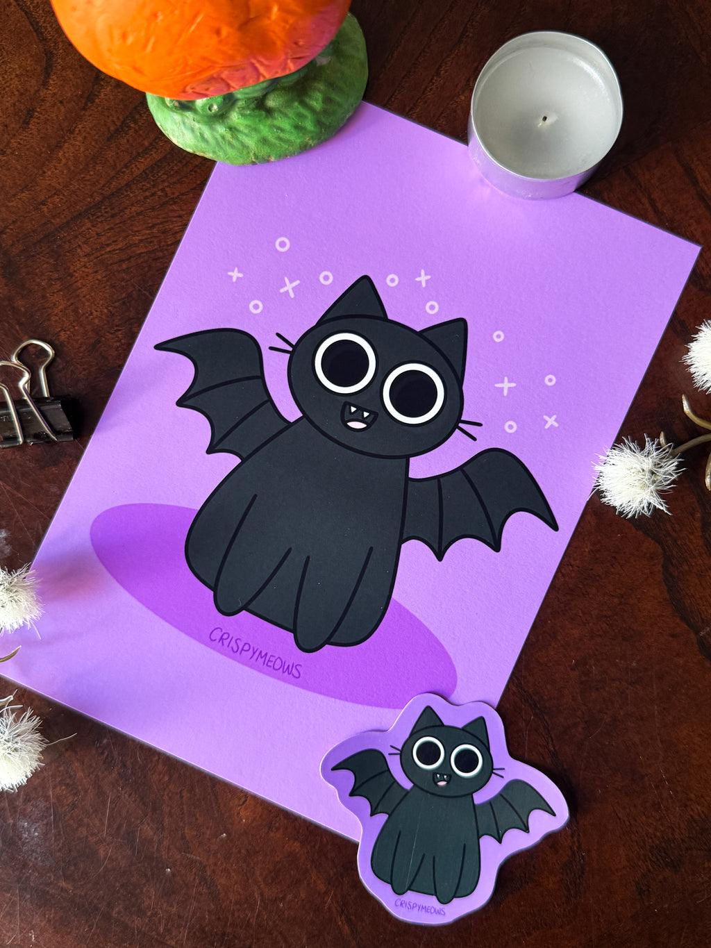Bat Cat, 5 x 7 Print