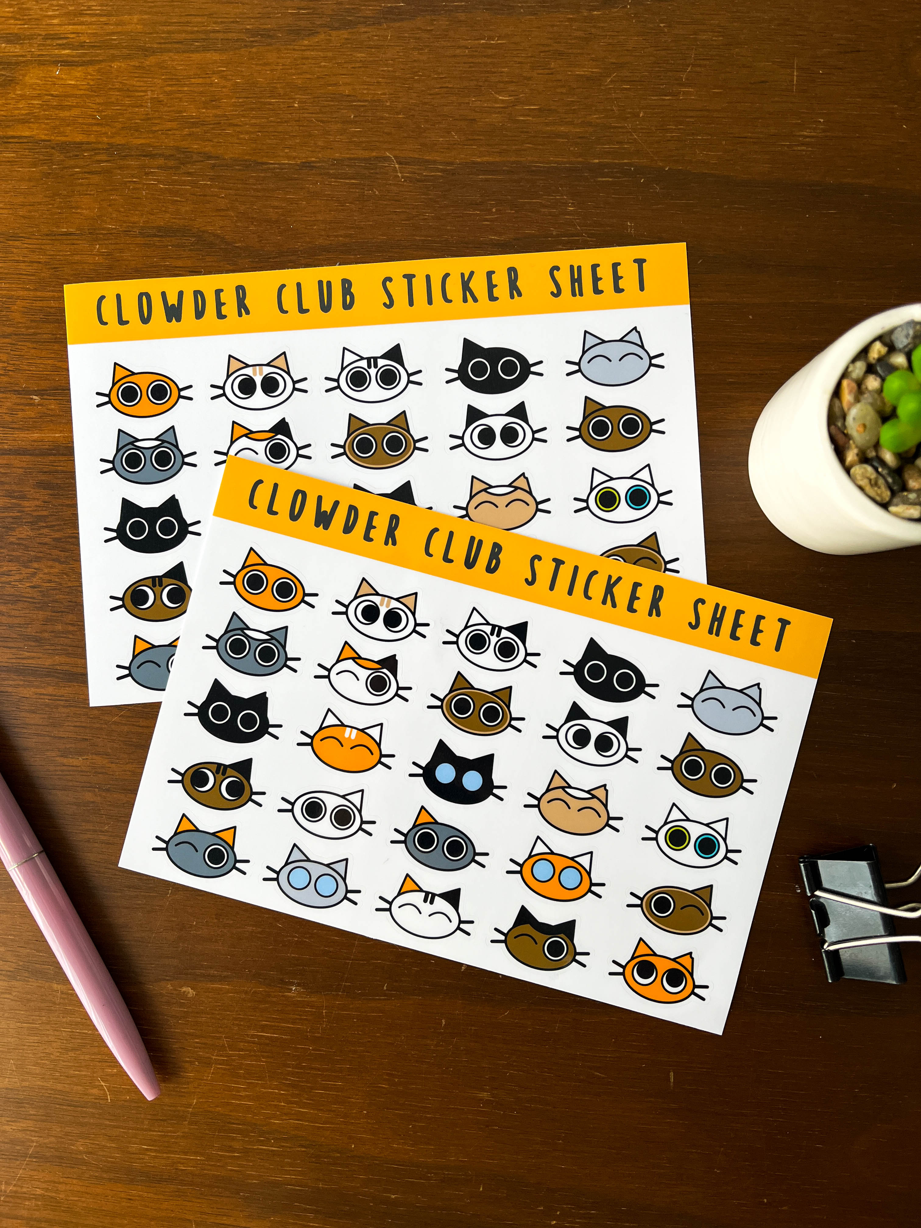 Clowder Cat Sticker Sheet