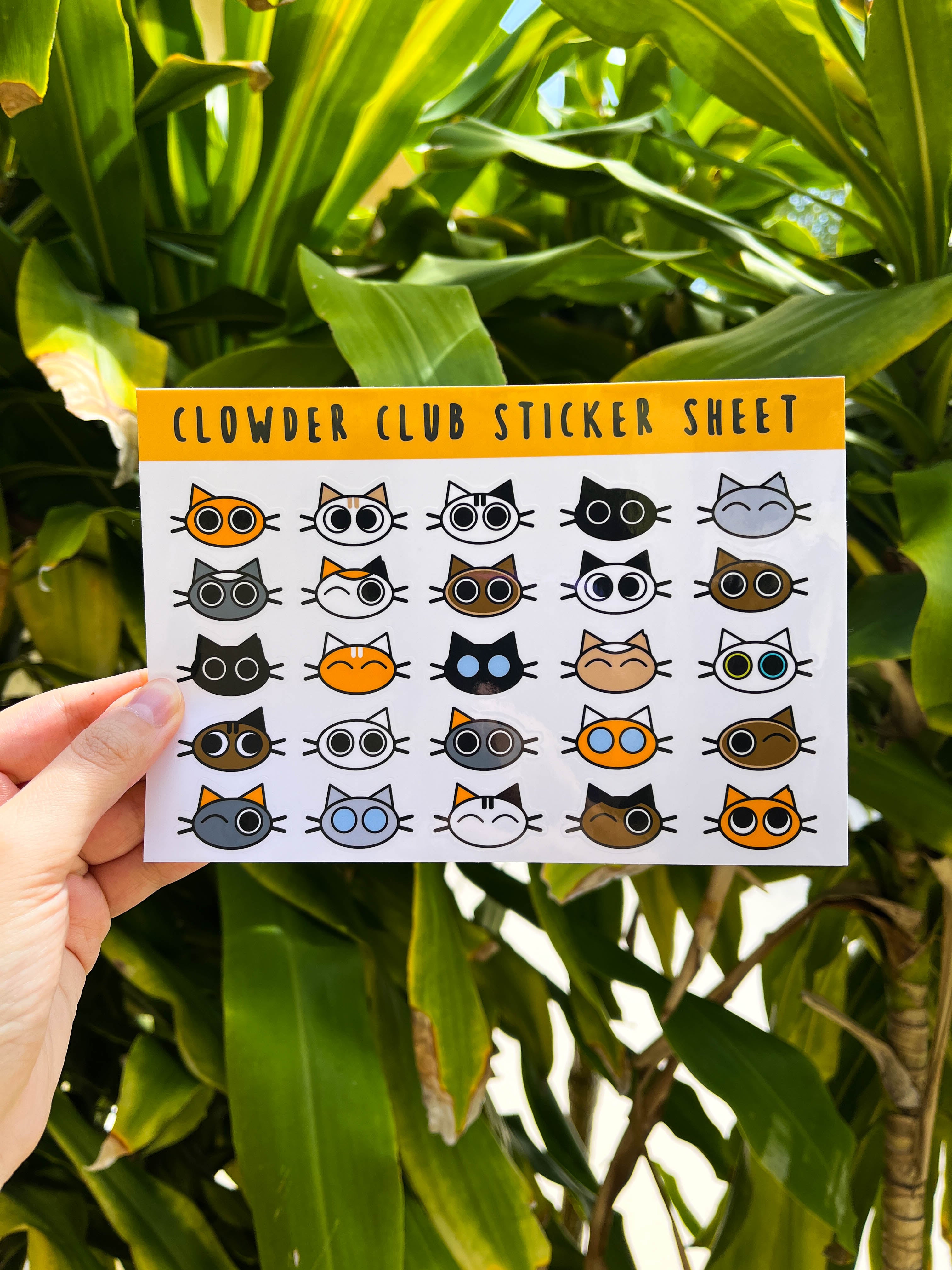 Clowder Cat Sticker Sheet