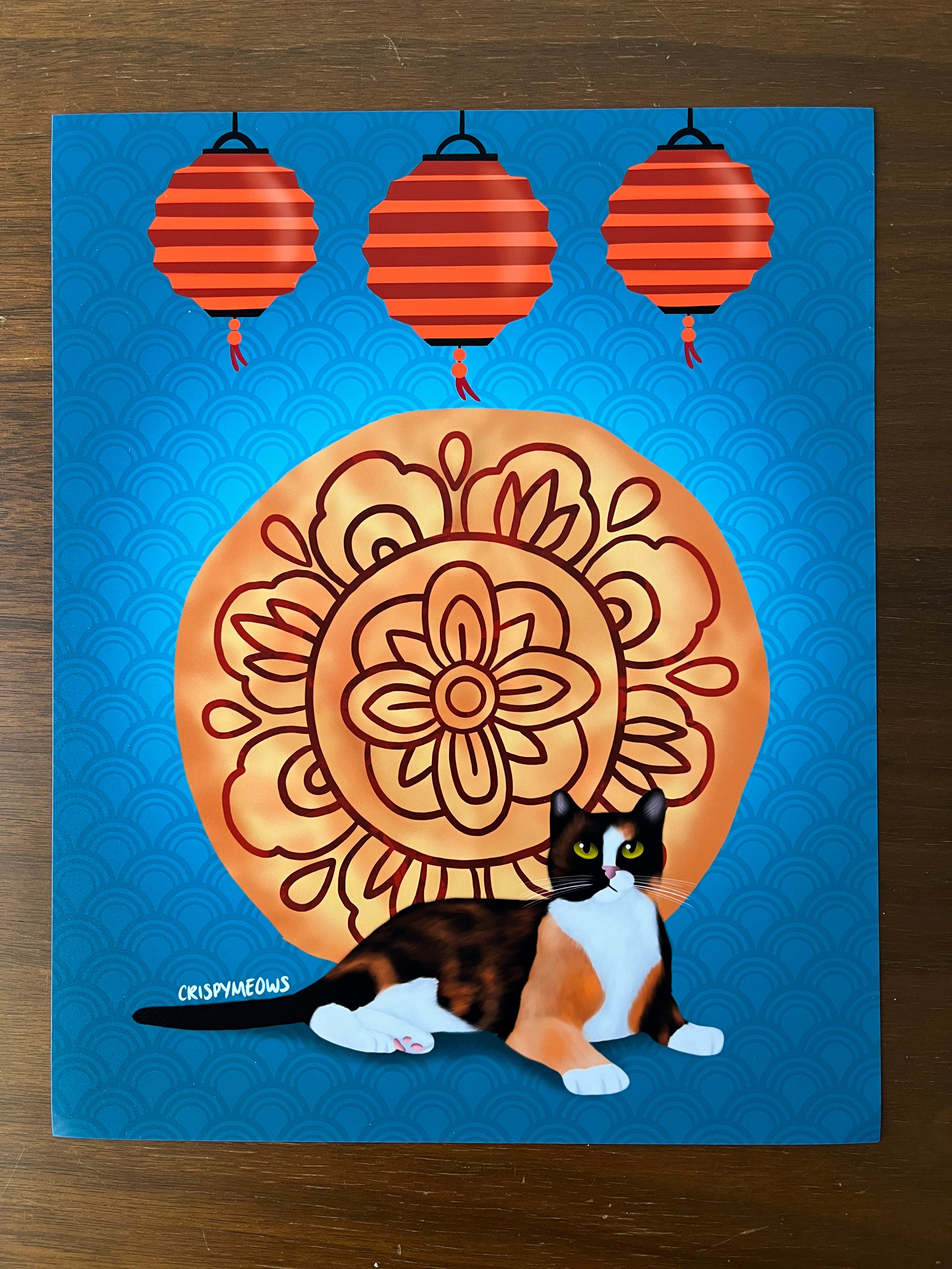 8 x 10 Mid-Autumn Festival Calico