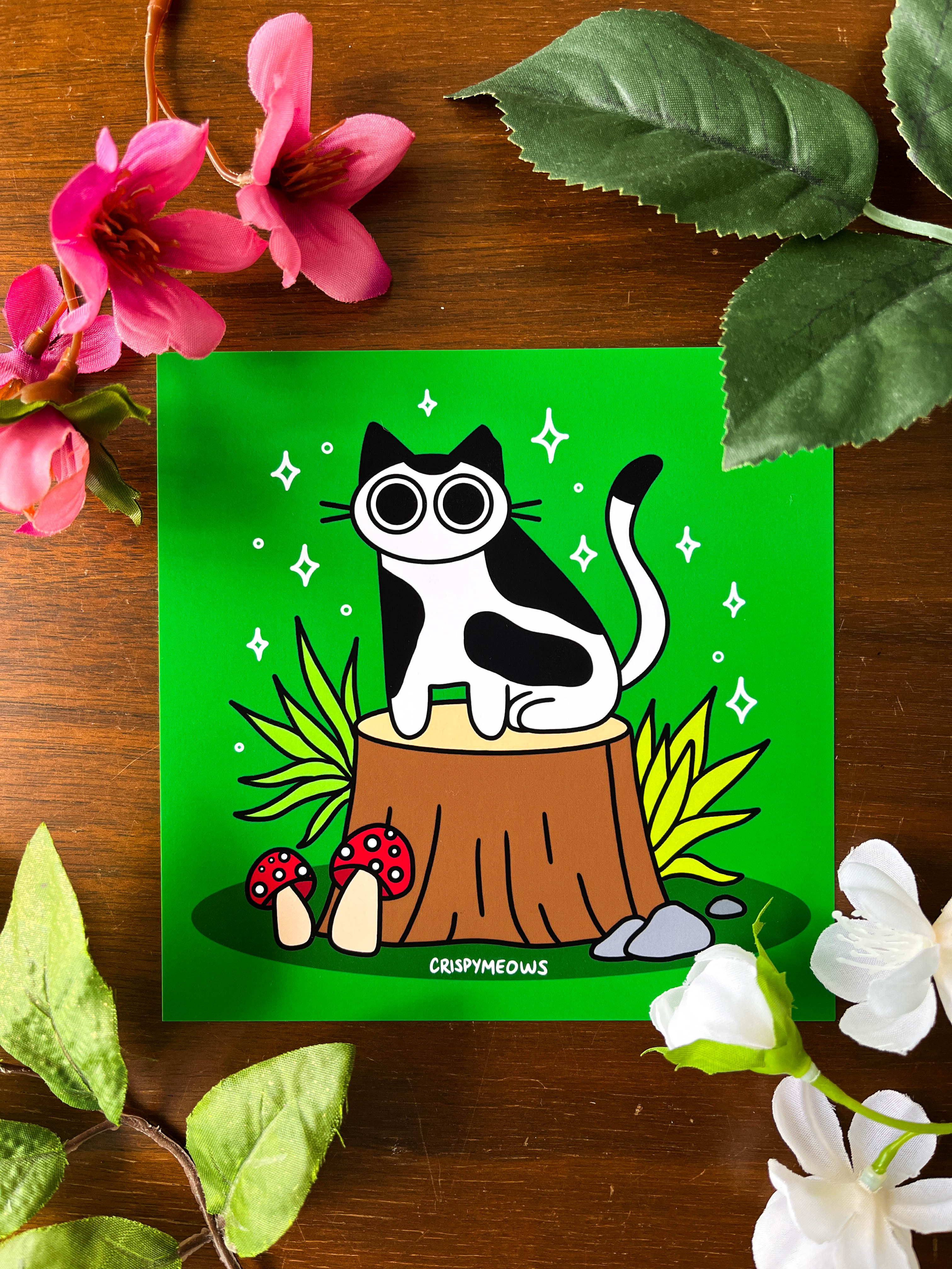 Meowgical Forest, 5 x 5 Print