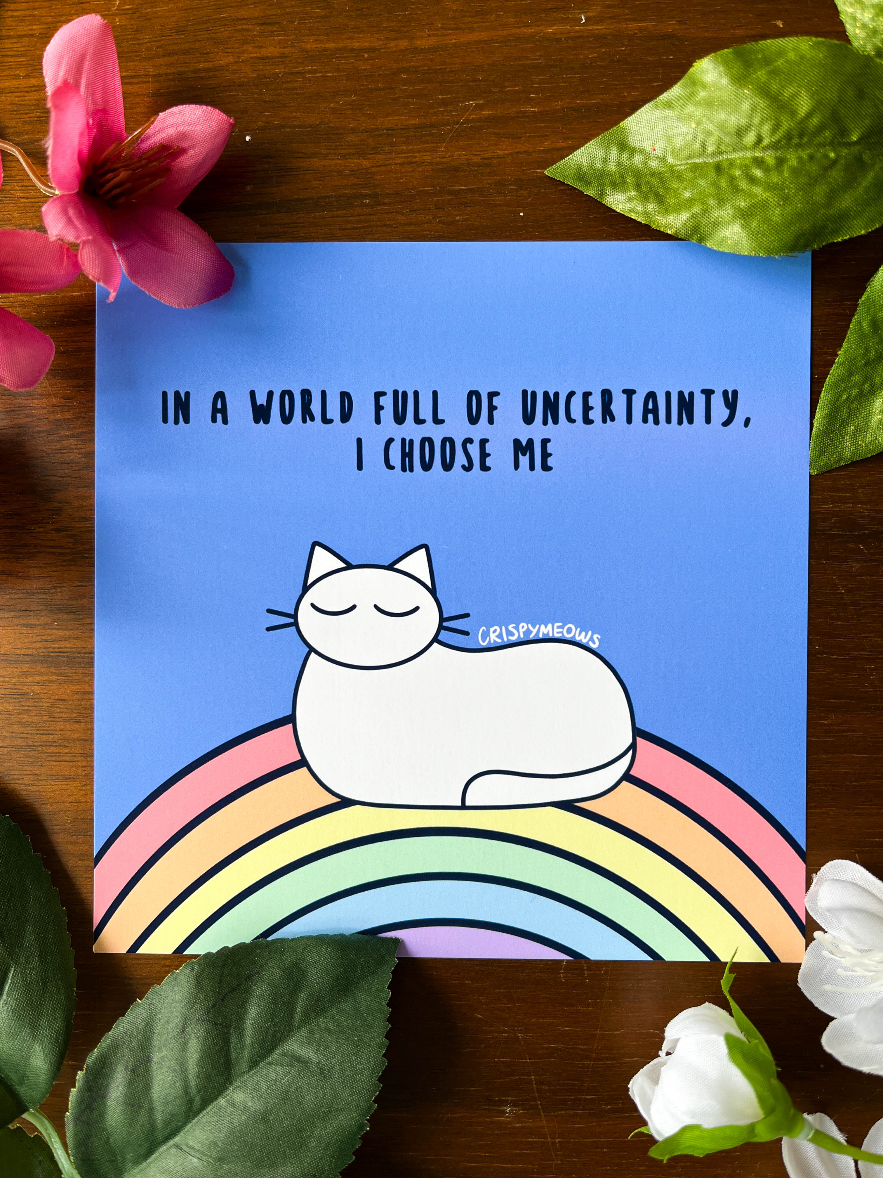 Mindful Meow Prints, 5 x 5 Prints