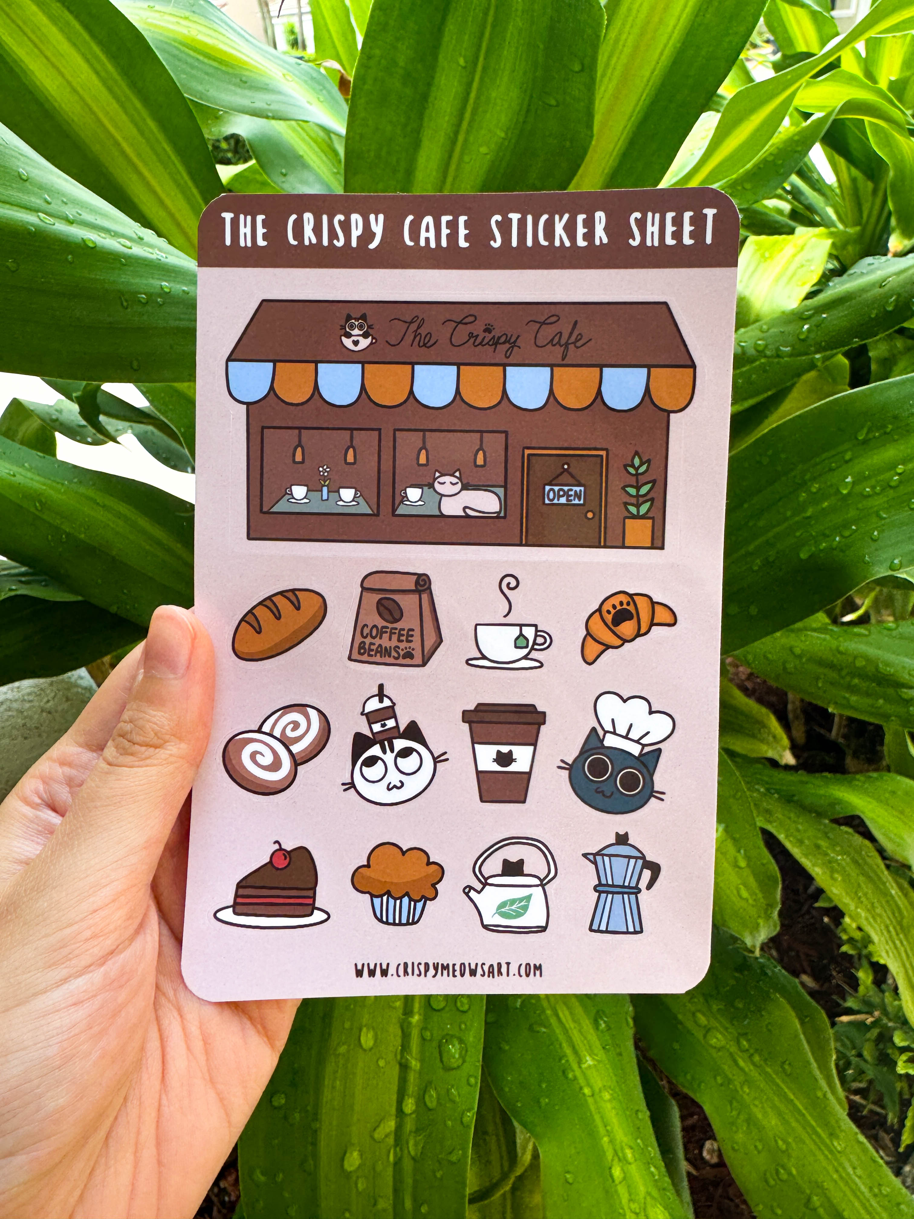 Crispy Cafe Sticker Sheet