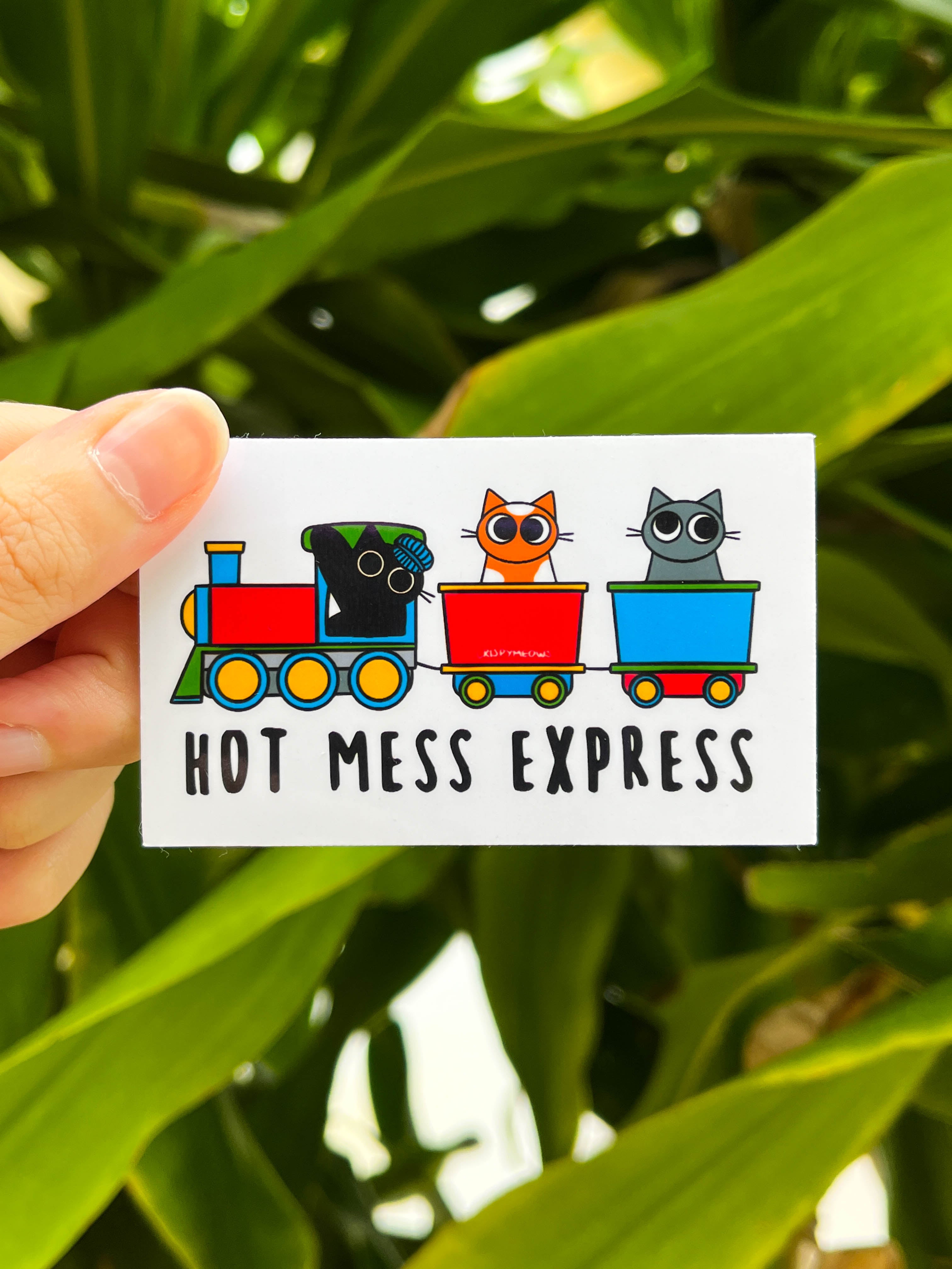 Hot Mess Cat Stickers