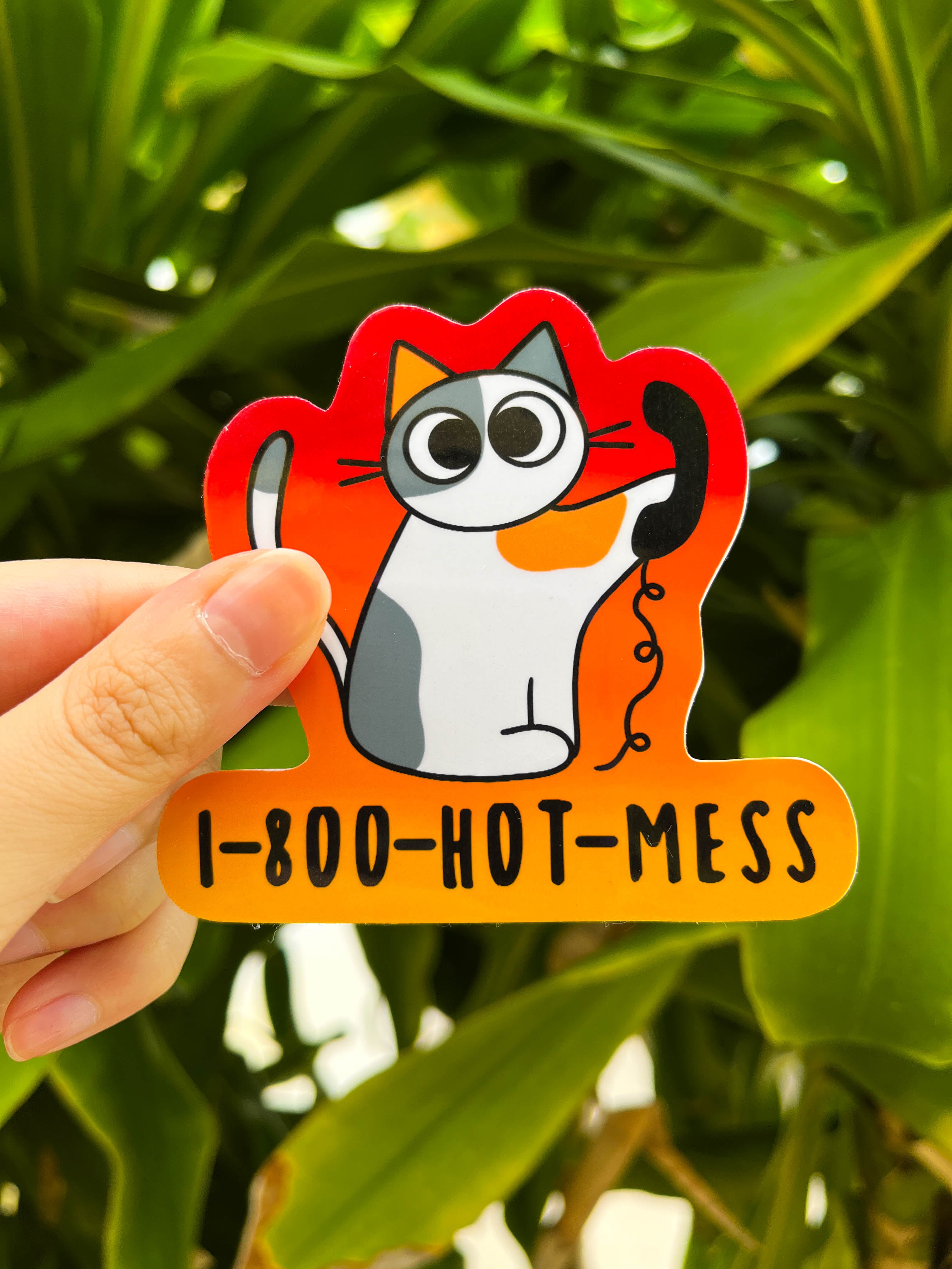 Hot Mess Cat Stickers