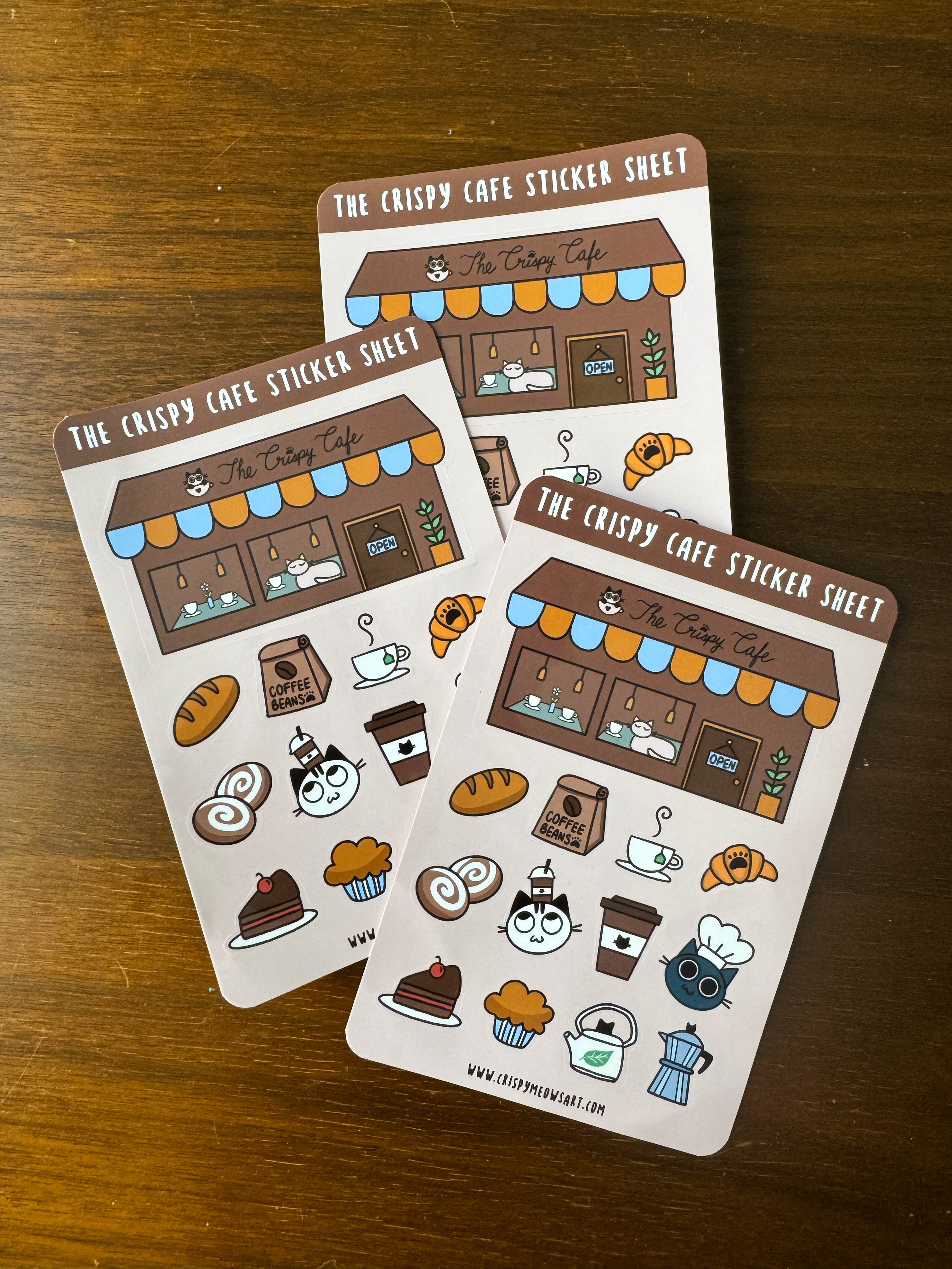 Crispy Cafe Sticker Sheet