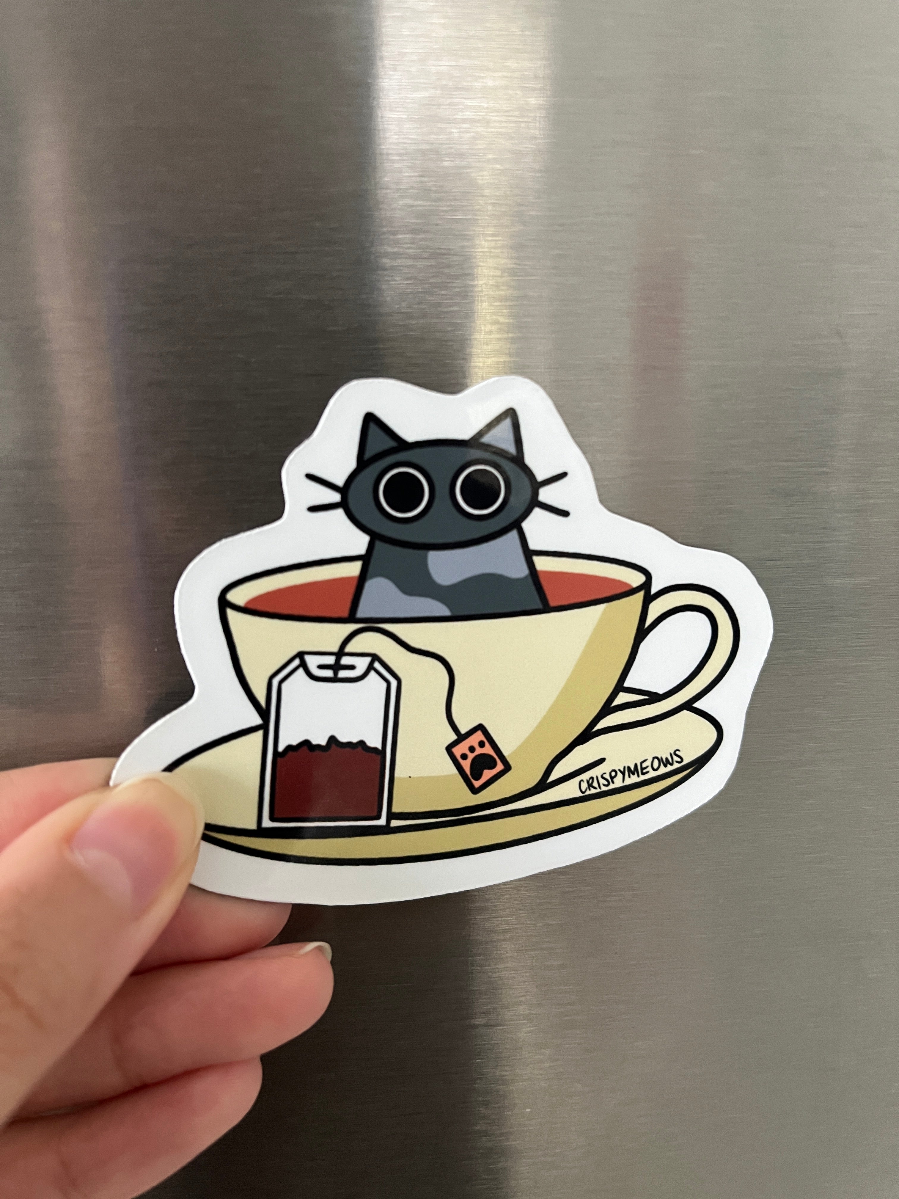 Tea Cat Magnet