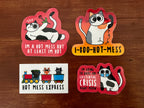 Hot Mess Cat Stickers