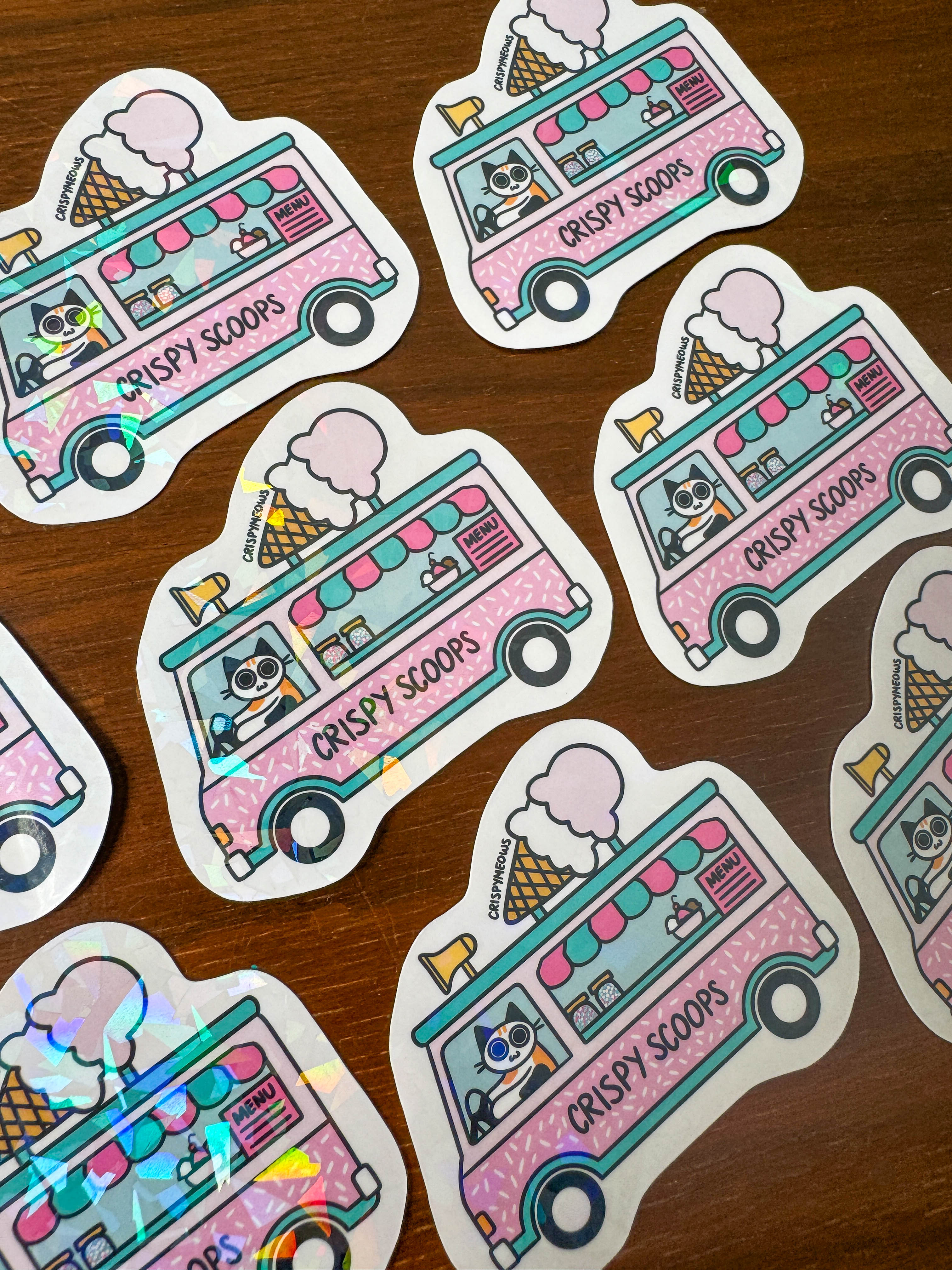 Crispy Scoops Truck Sticker