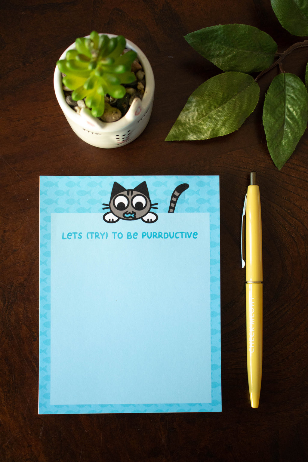 Lets Be Purrductive Notepad