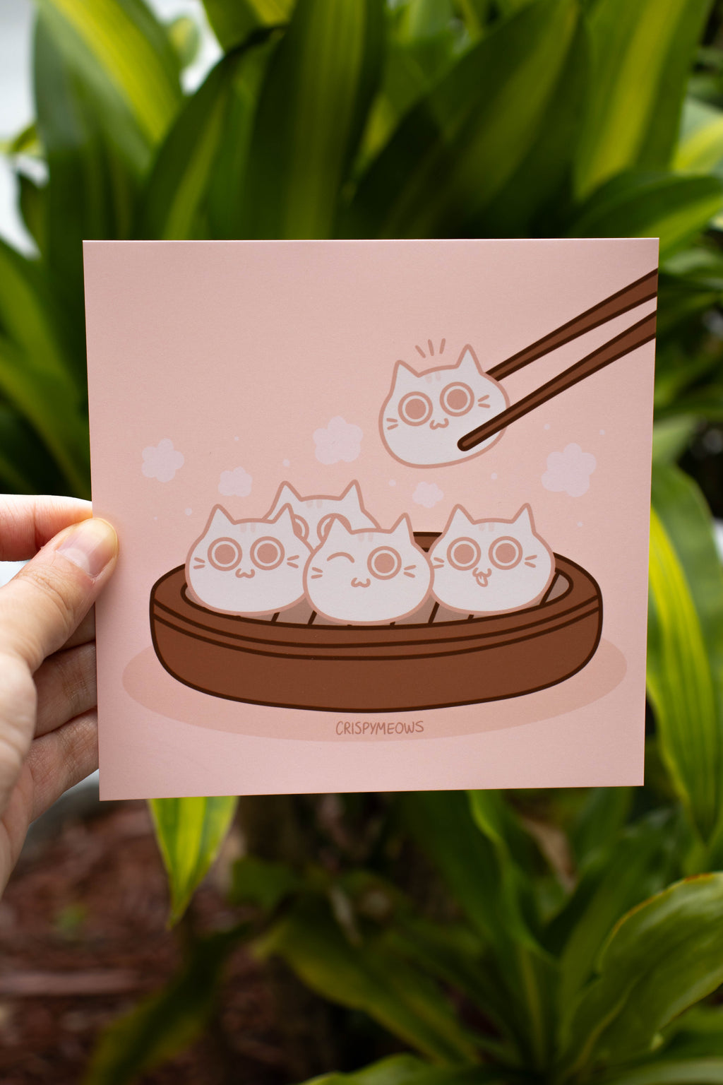Dumpling Kitties, 5 x 5 Print