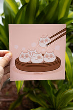 Dumpling Kitties, 5 x 5 Print