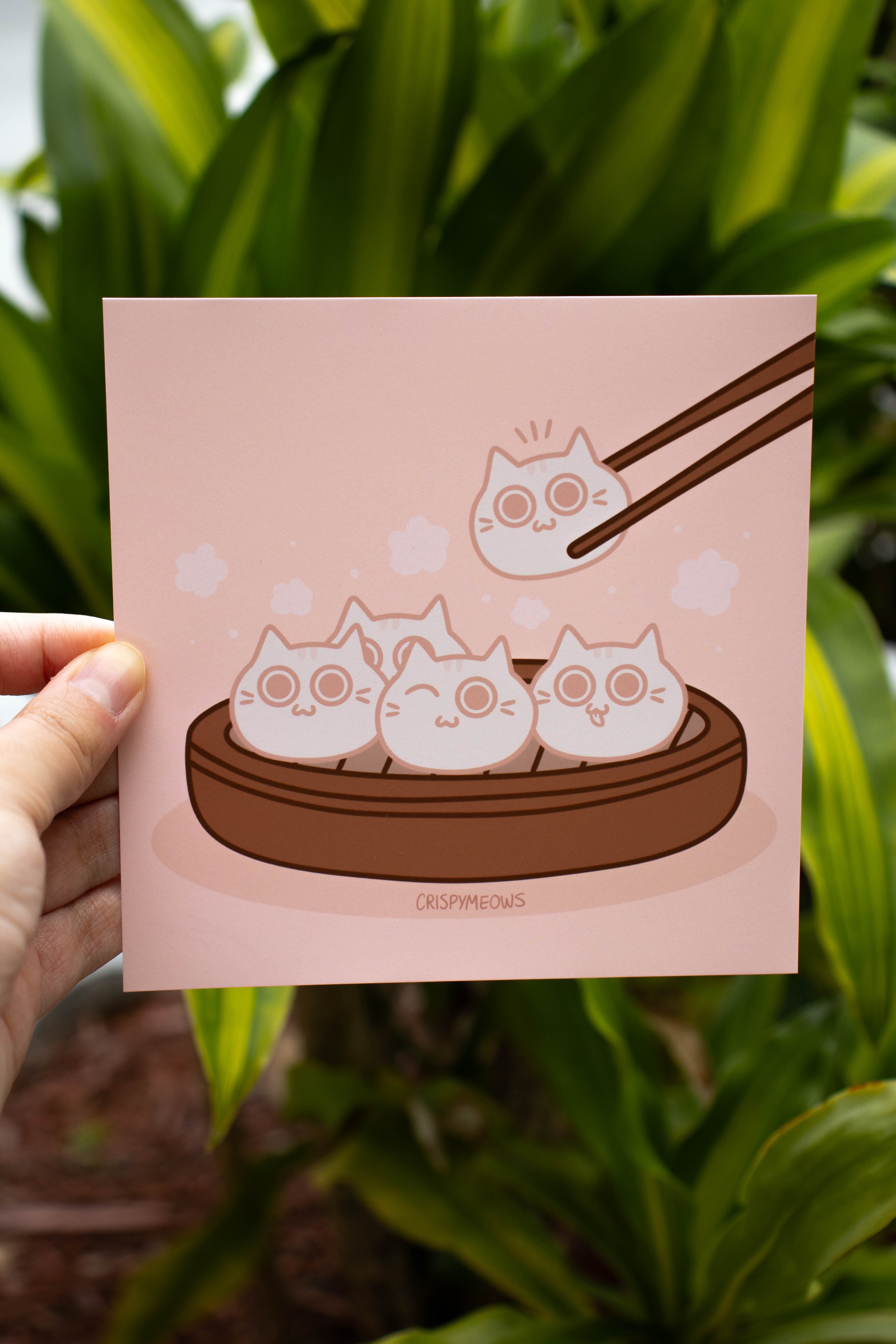 Dumpling Kitties, 5 x 5 Print